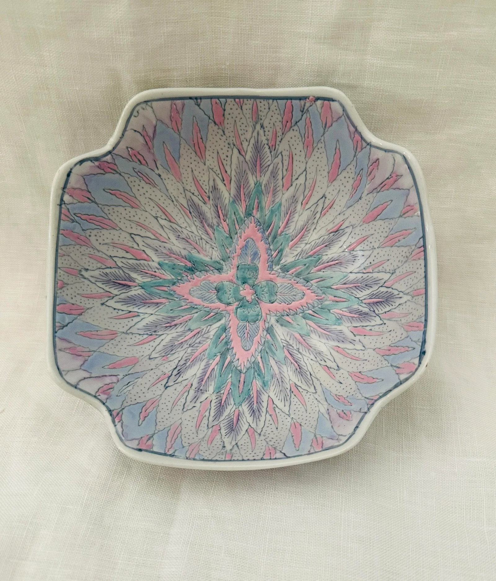 Vintage Porcelain Toyo Japan Pastel Trinket Dish - 2