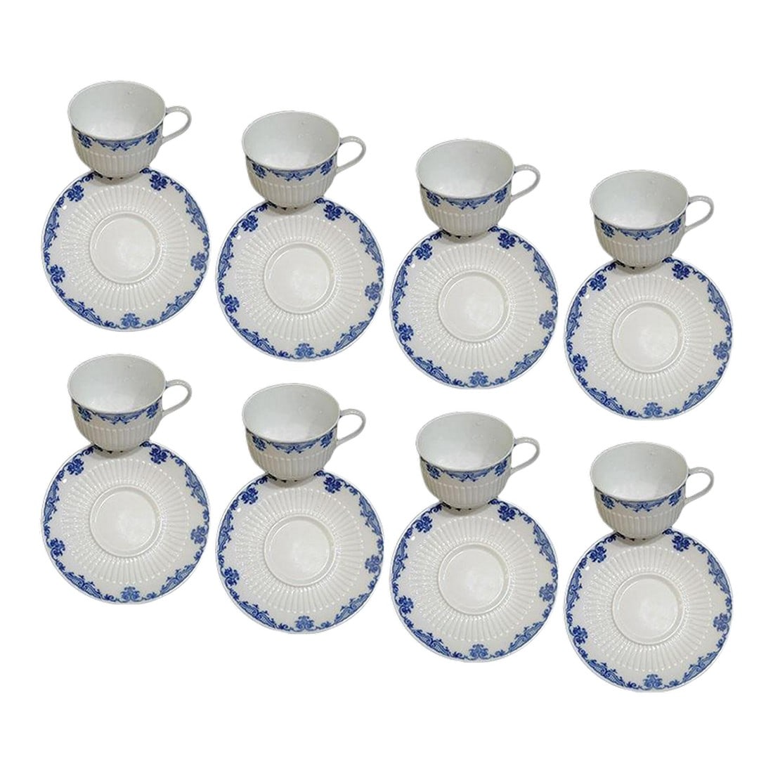 Saint Cloud by Ceralene Limoges China Cups & Saucers - Set of 8: Set of 8 cups and saucers by Saint Cloud by Ceralene from Limoges France Measurements: Saucer 6 1/4", Cup 3 1/2" opening x 2 1/4" high Age is unknown, this pattern has been produced in Limoges