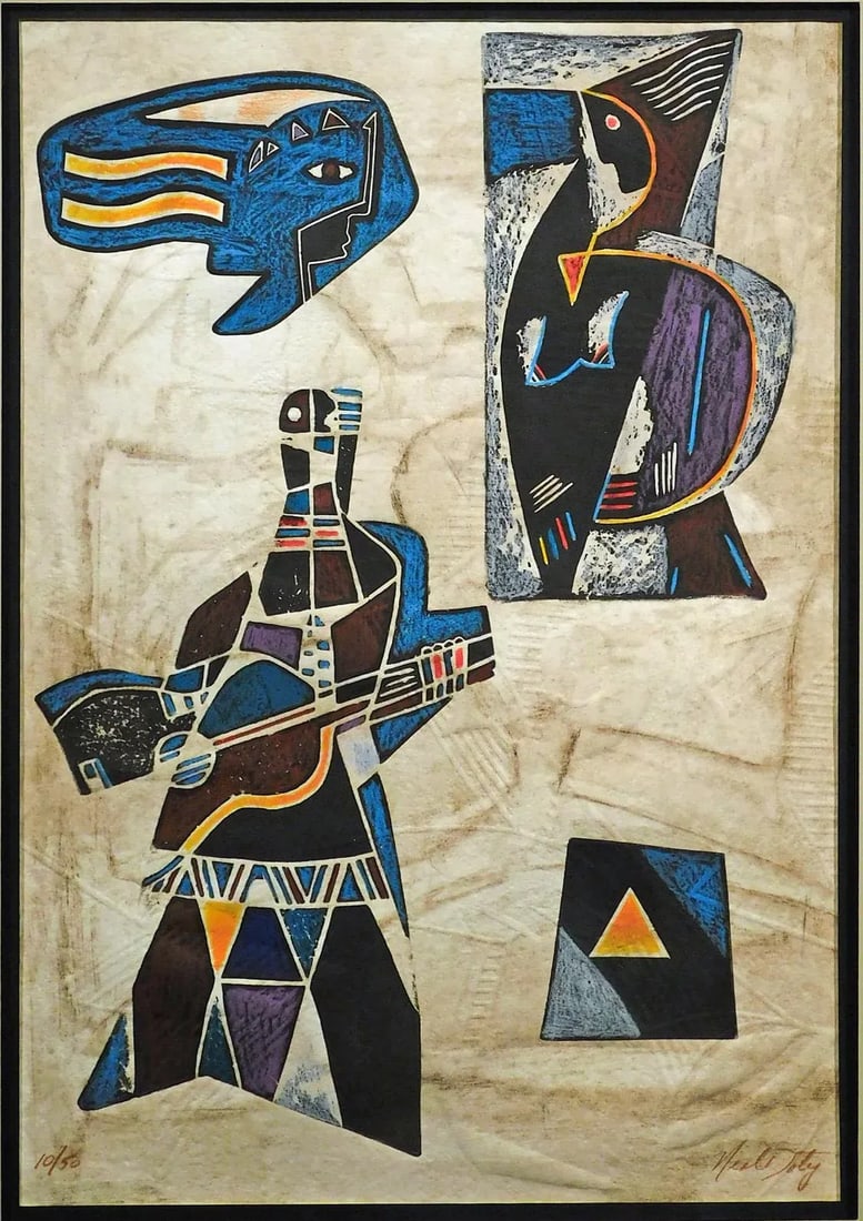 Neal Doty "Flashback Doors"w/Custom Frame H.Signed Intaglio Etching W/Embossing - 2