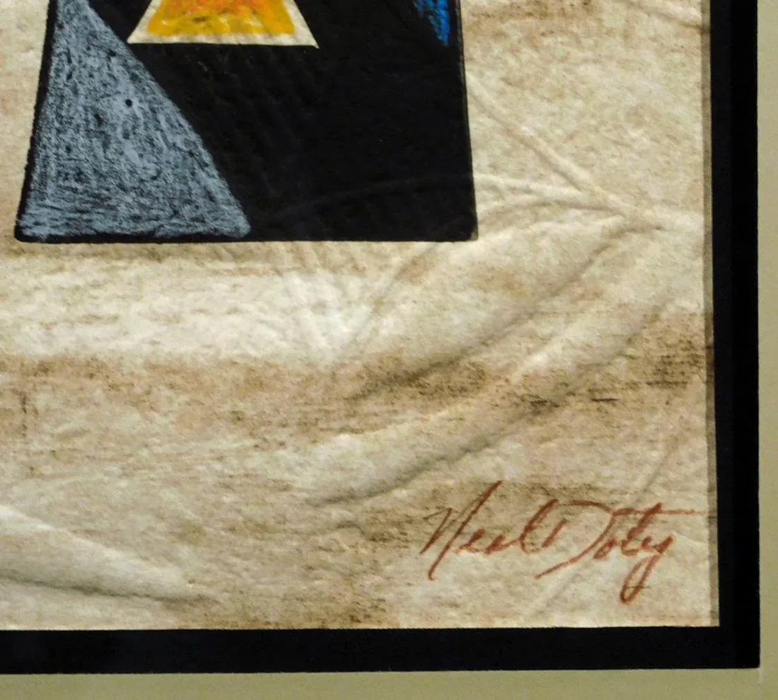 Neal Doty "Flashback Doors"w/Custom Frame H.Signed Intaglio Etching W/Embossing - 4