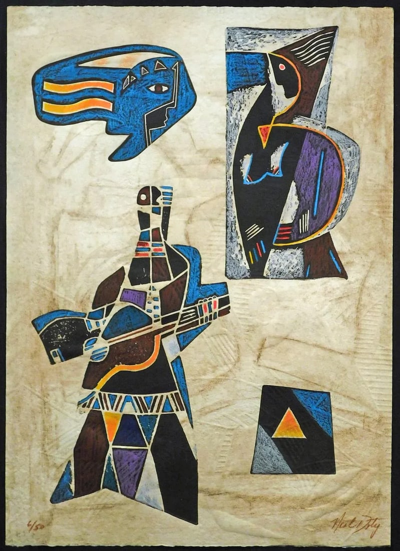 Neal Doty "Flashback Doors"w/Custom Frame H.Signed Intaglio Etching W/Embossing! - 2