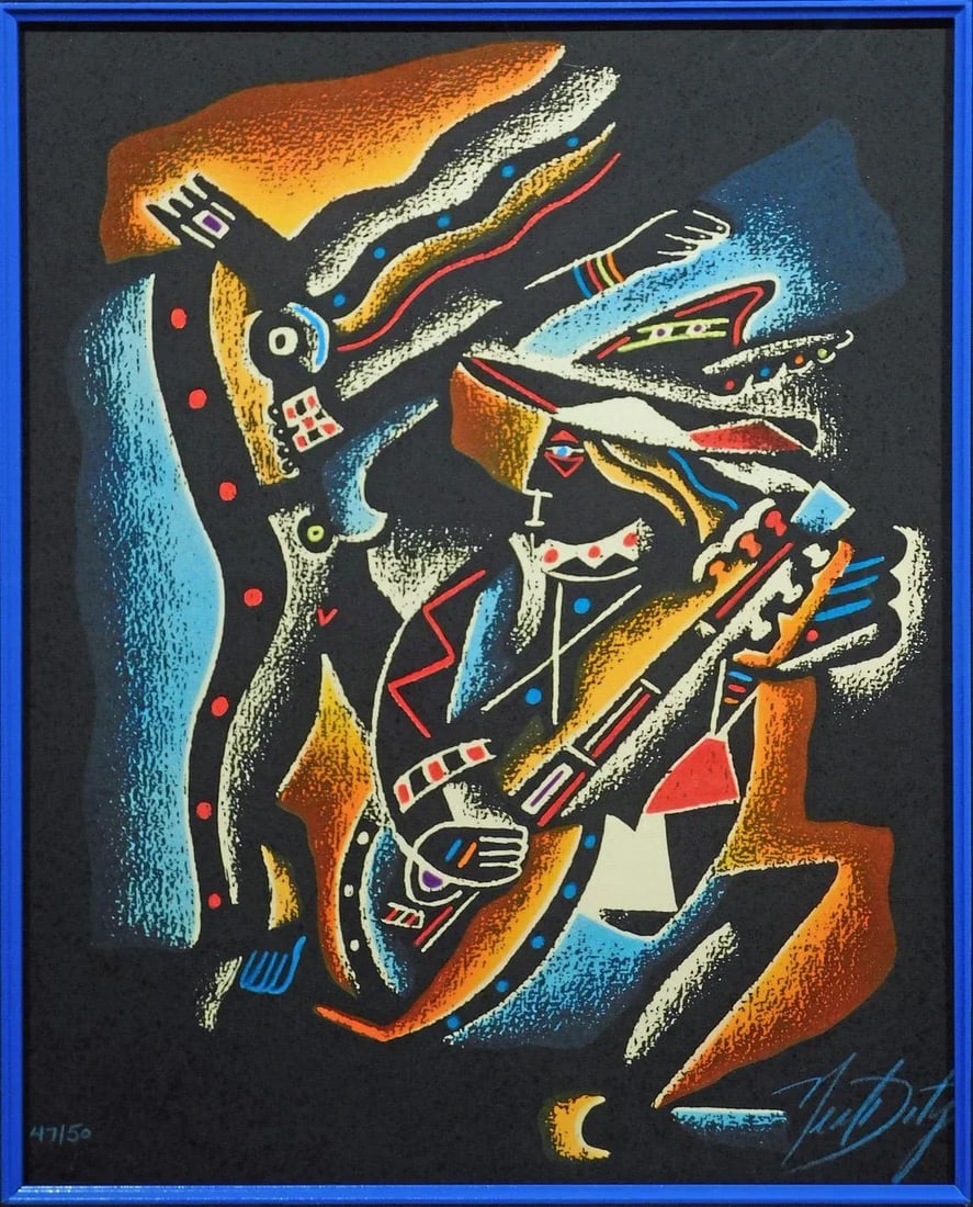 Neal Doty "Monterey Jazz"with Black Frame Hand Signed Artwork - 2