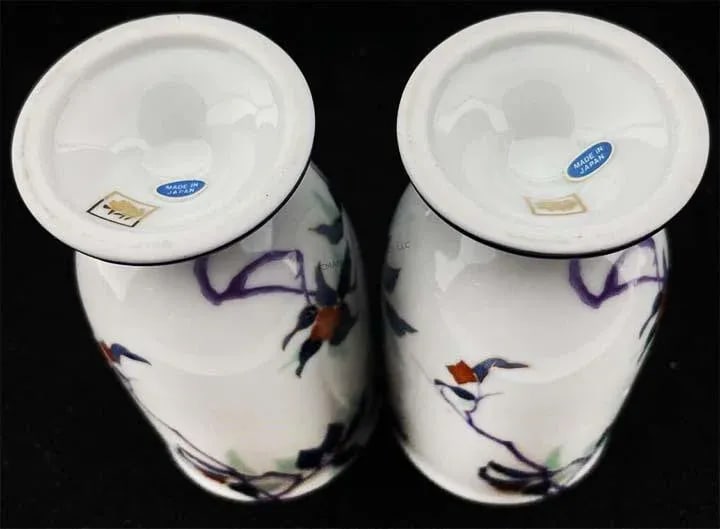 Mino Shozan Ceramic Stemmed Cups From Japan - Pair - 5