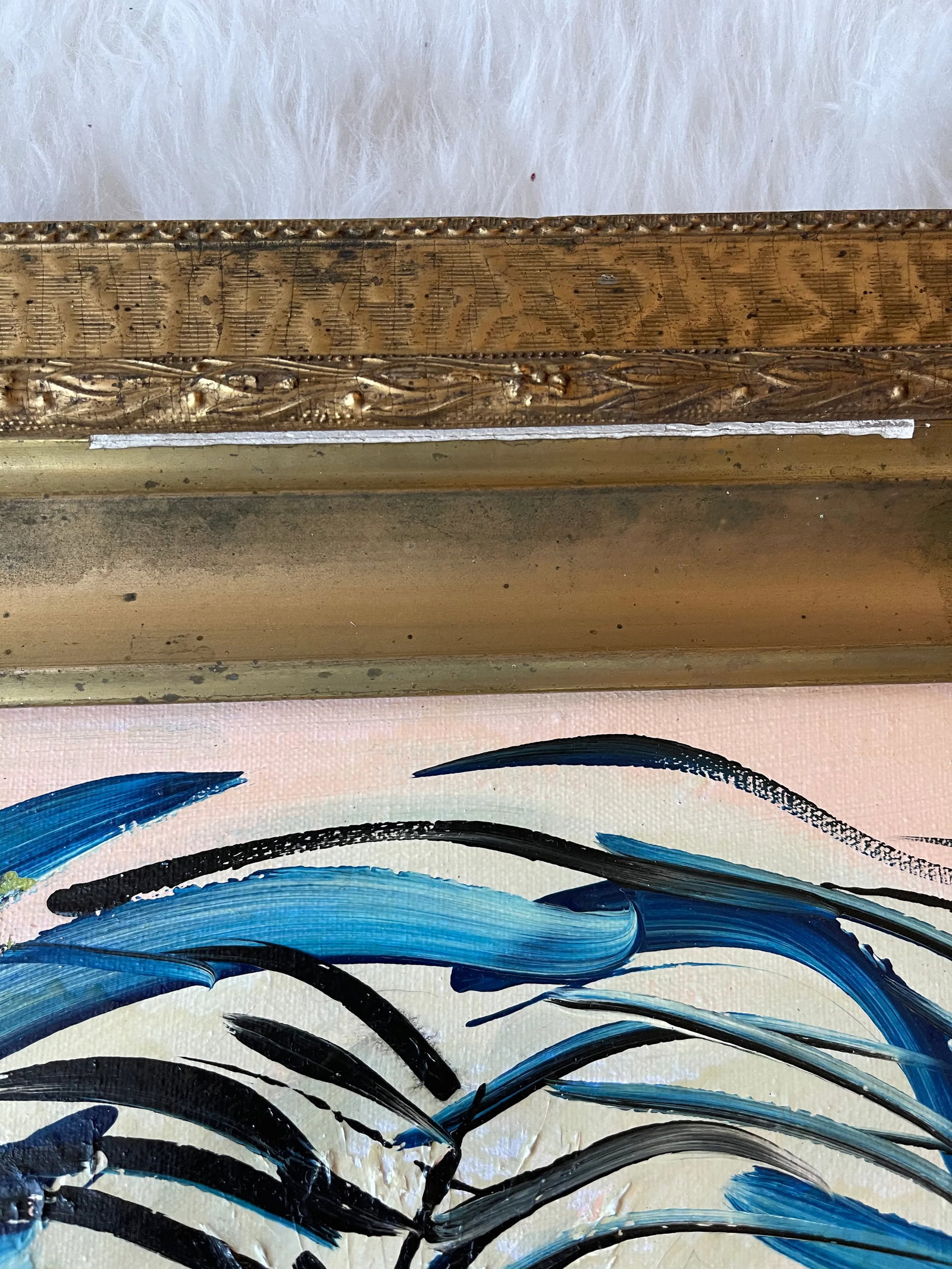 Late 20th Century Abstract Expressionist Portrait Acrylic Painting by Peter Keil, Framed - 6