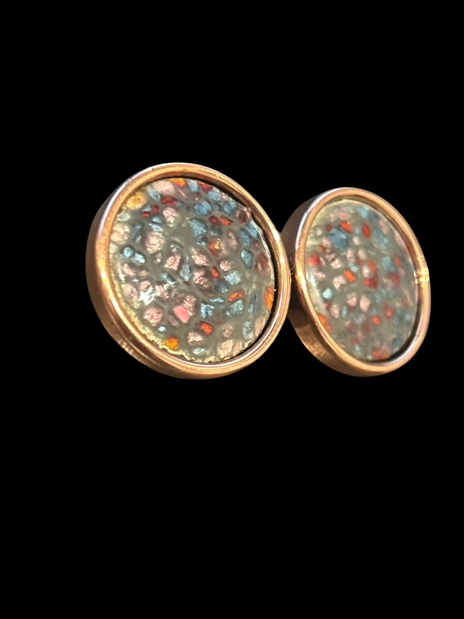 Vintage 1950s Matisse Renoir Copper Enamel Earrings, A Pair - 4