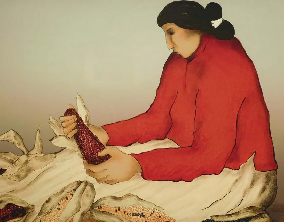 r.c Gorman "Harvest" 1982 Lithograph New Custom Frame Hand Signed - 3