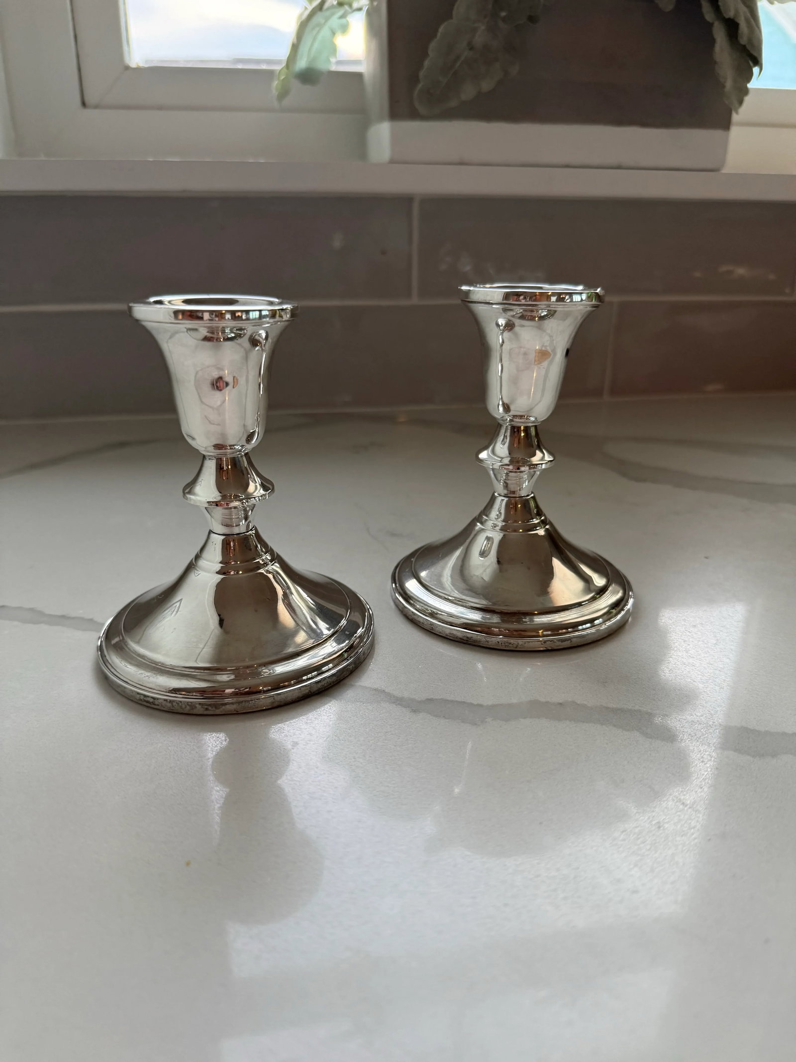 Sterling Silver Towle Candlesticks - A Pair - 2