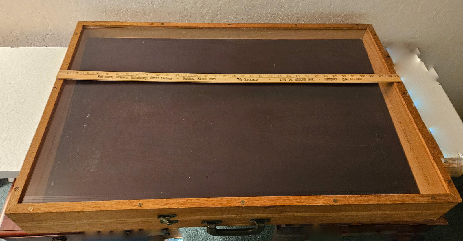 1970s Pair of 2 Rustic Hardwood Hand Made Portable Jewelry Toys Tabletop Display Cases Cabinets - 7