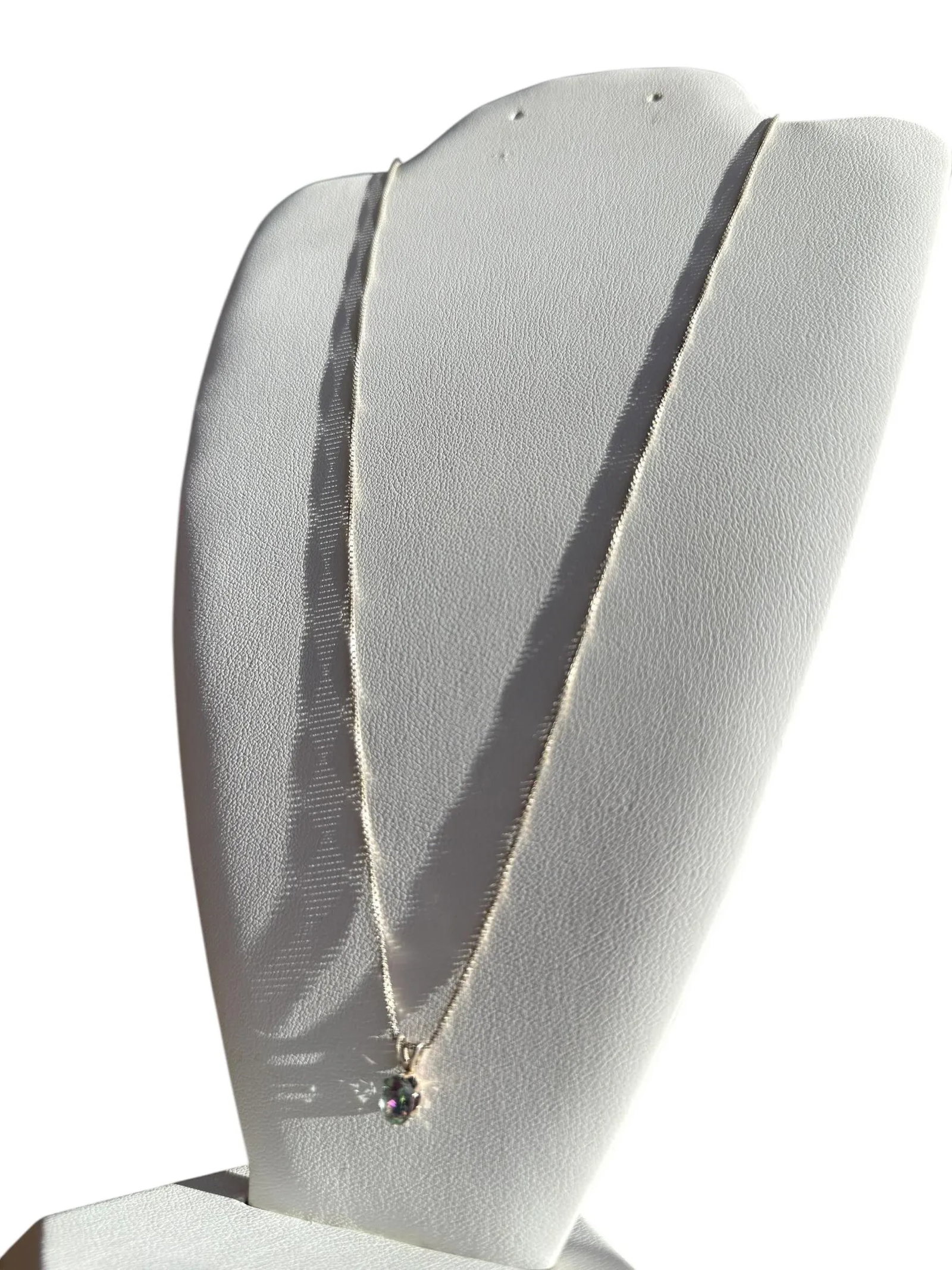 Late 20th Century Mystic Topaz Sterling Made in Italy Pendant Necklace - 2