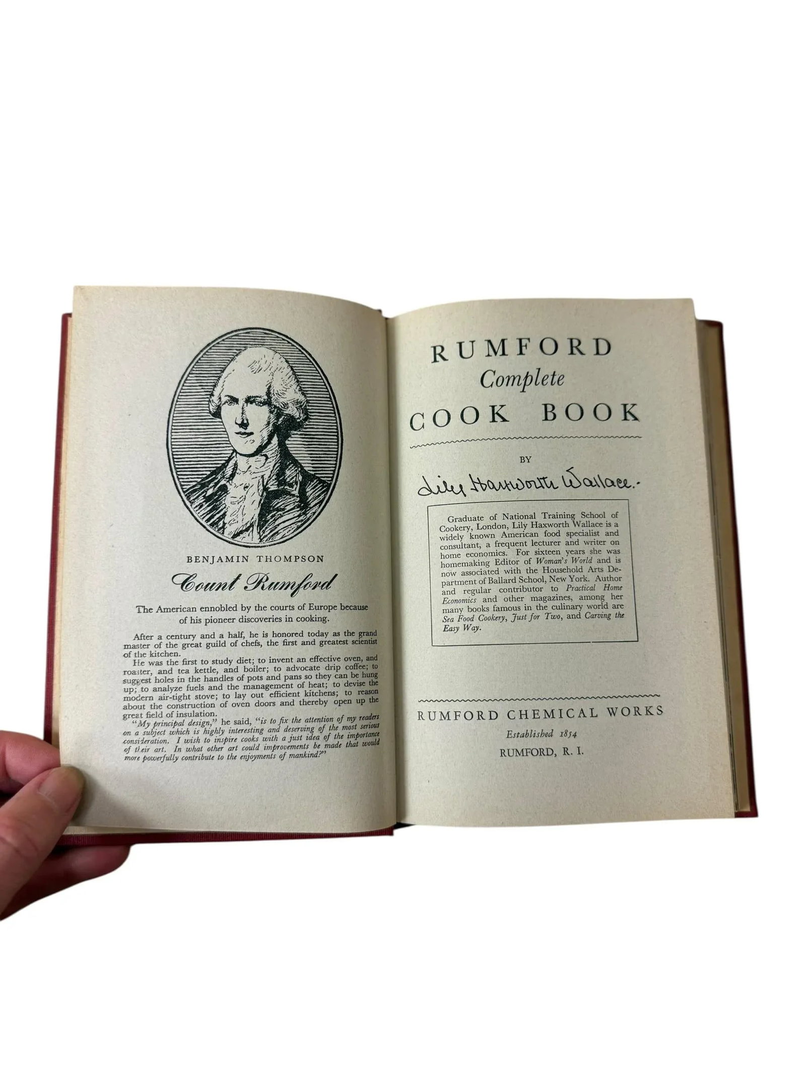 1947 Rumford Complete Cookbook Hardcover - 2