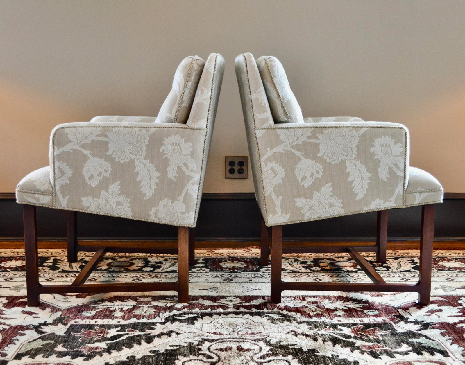 Mid 20th Century Edward Wormley Dunbar Pull-Up Lounge Chairs - A Pair - 4