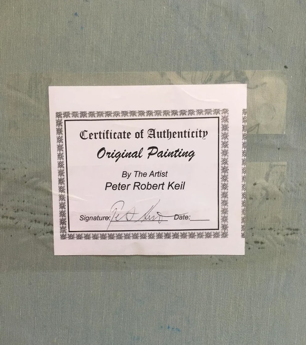 1980s Cubist Style Abstract Acrylic Painting by Peter Keil - 6