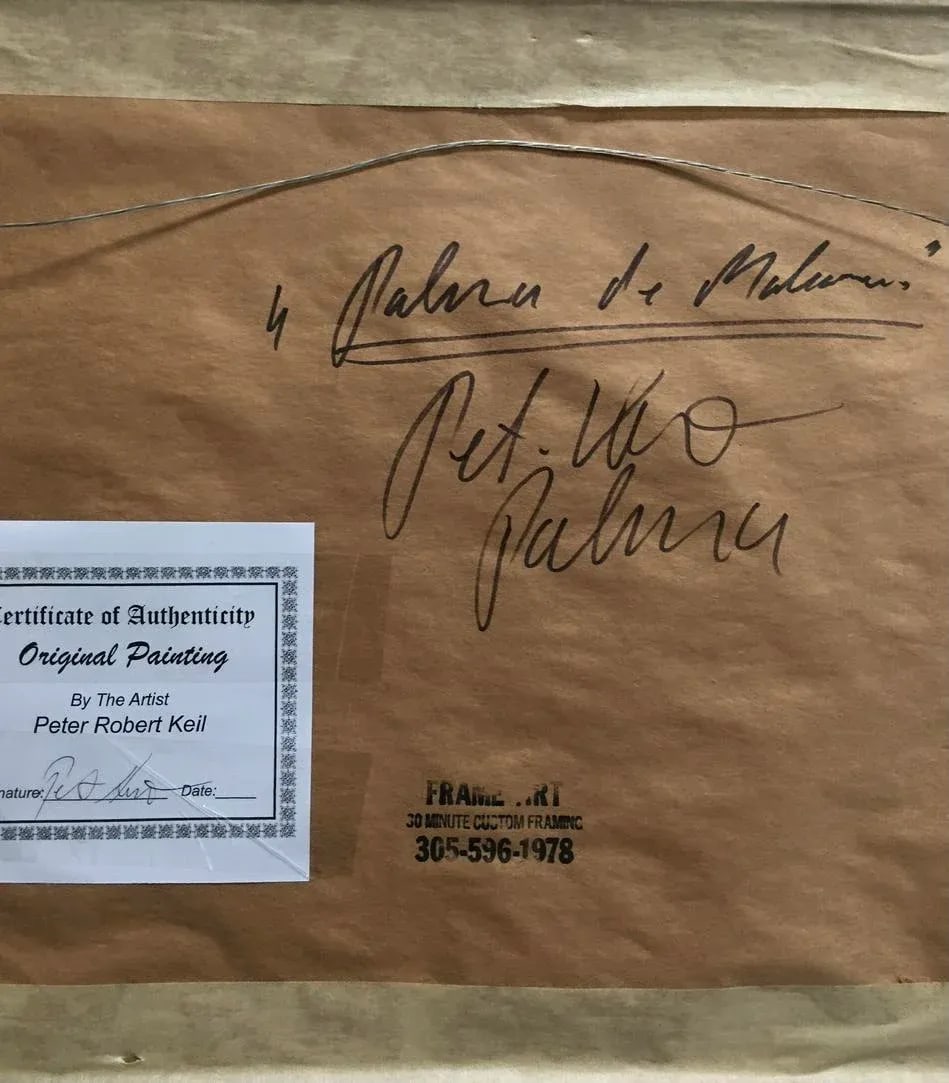 1960s "Palma De Mallorca" Black and White Pencil Drawing by Peter Keil, Framed - 5