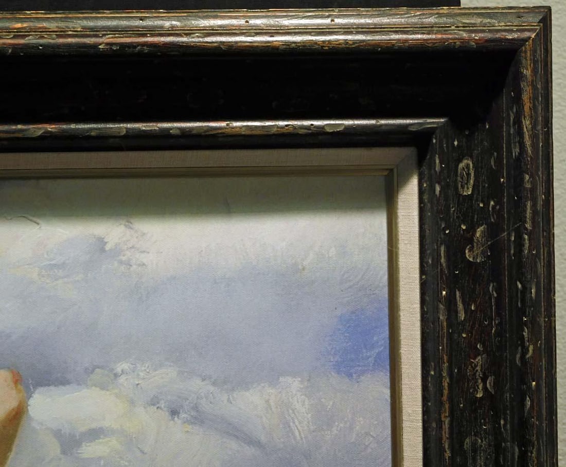 Pino "Gathering Seashells" on Canvas Hand Signed & Embellished W/ Custom Frame - 8