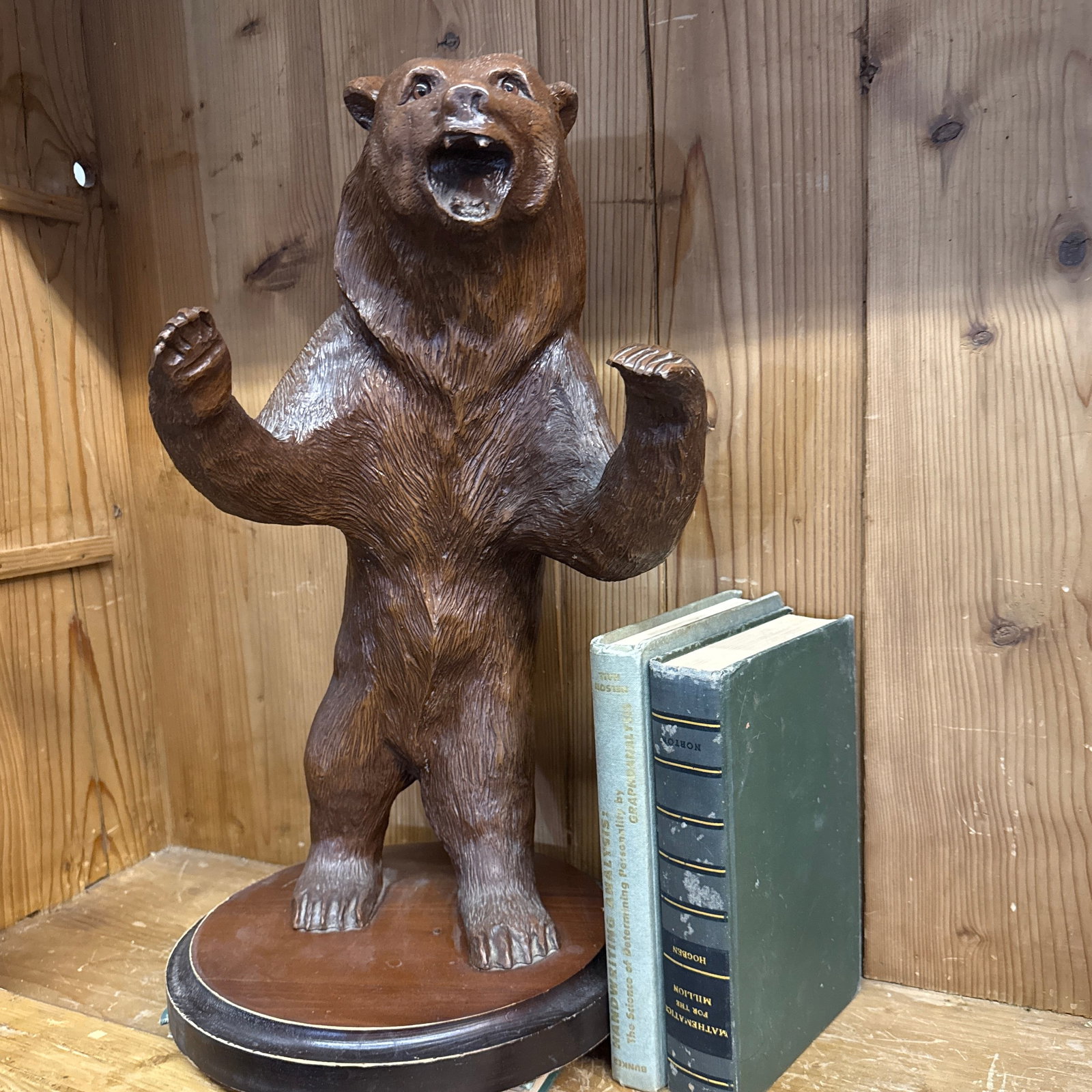 1950s Large Black Forest Standing Bear - 7