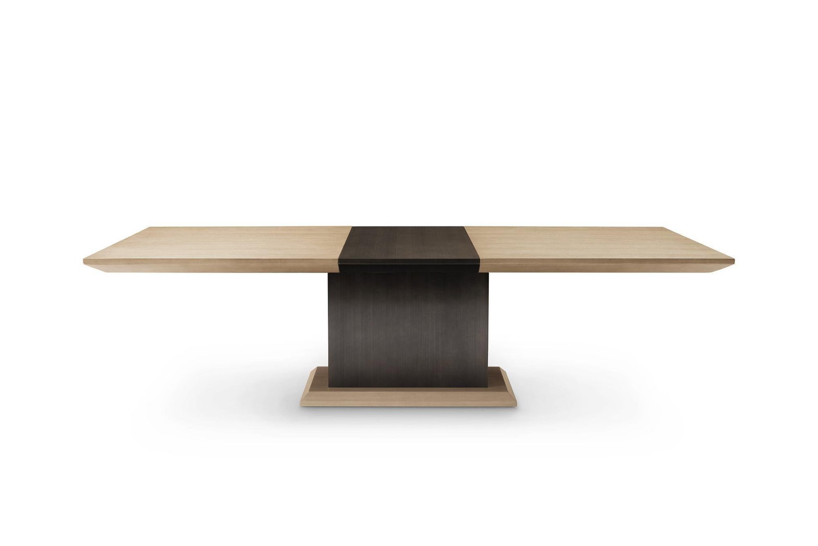 Modern Greg Sheres Style Oak and Bronze Extension Dining Table - 3