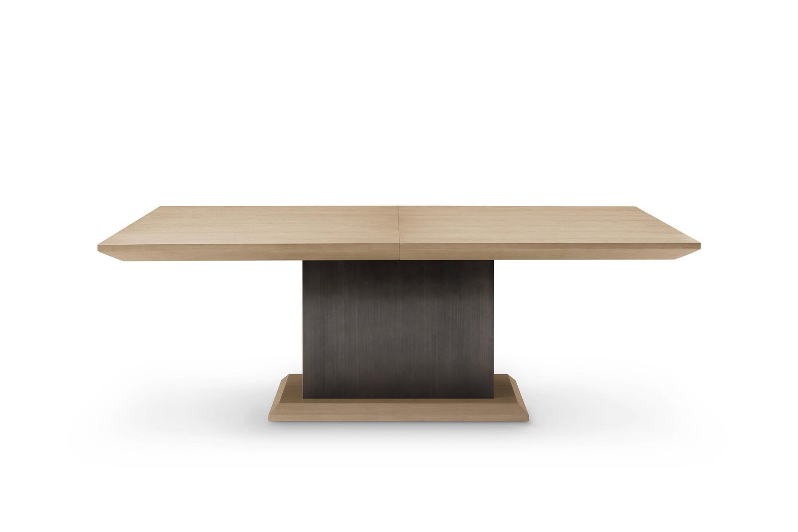 Modern Greg Sheres Style Oak and Bronze Extension Dining Table - 6