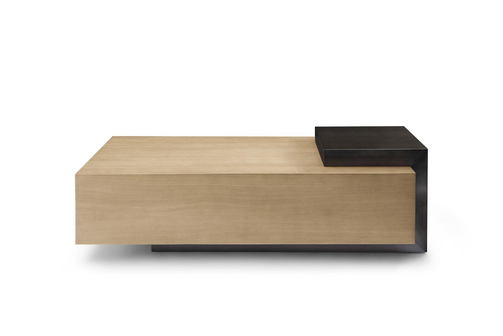 Modern Greg Sheres Style Oak and Bronze Cocktail Table – "Cadiz" - 4