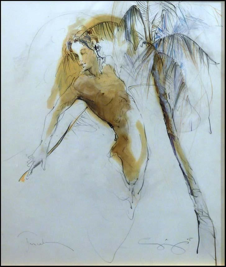 Jurgen Gorg "Fennech" Original Pencil Watercolor With Custom Framed Hand Signed - 5