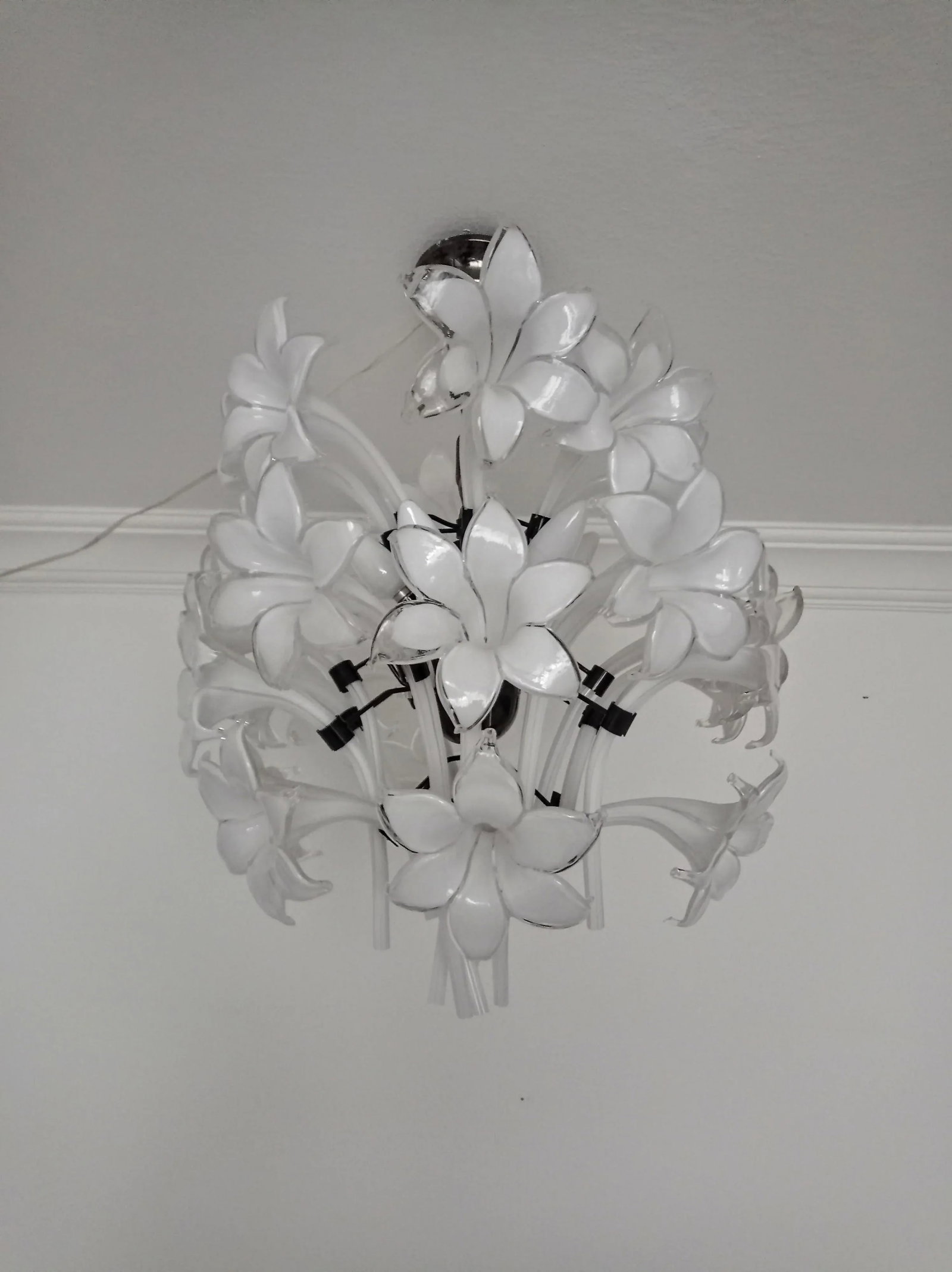 Vintage 1970s Large Italian Murano Chandelier - 7