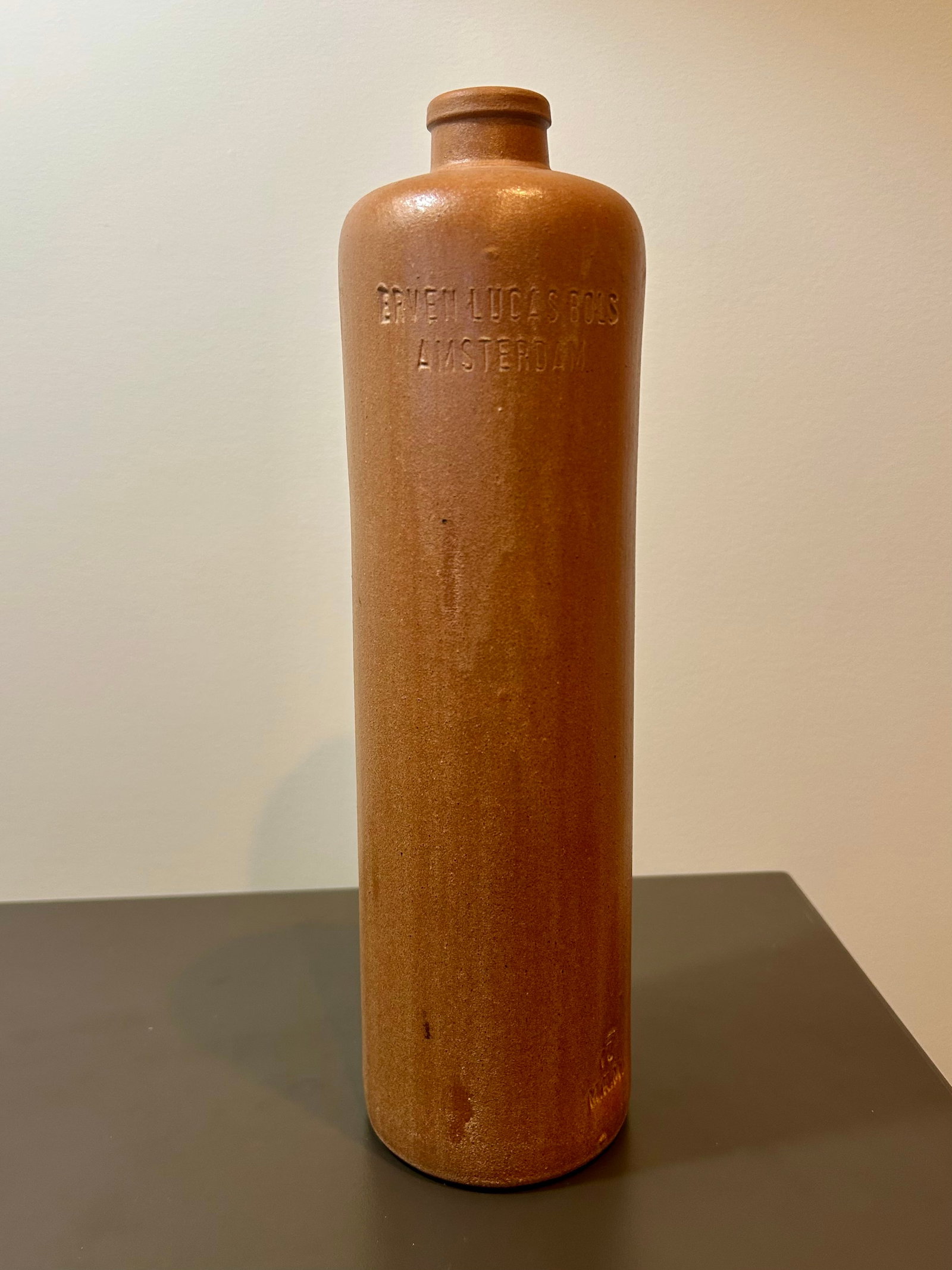 Vintage Erven Lucas Bols Stoneware Bottle – Antique 3/4 Liter Clay Crock, Amsterdam Holland - 2