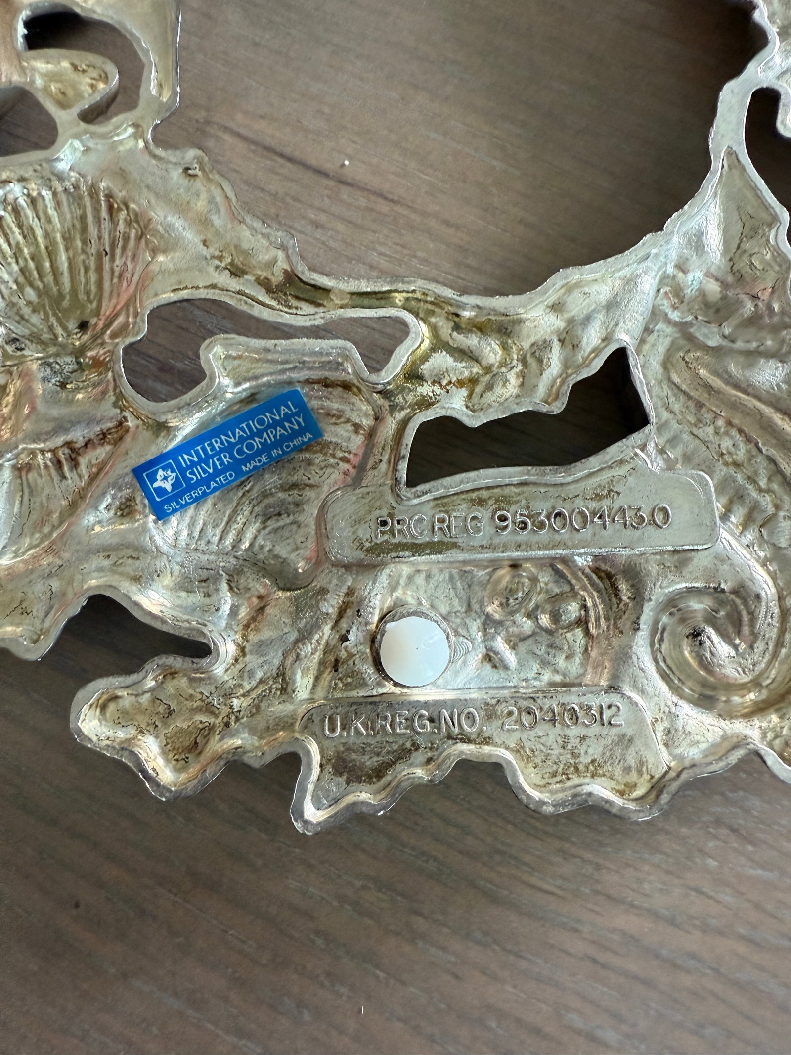 Vintage Silver Plate Coastal Wreath Trivet or Wall Hanging - 5