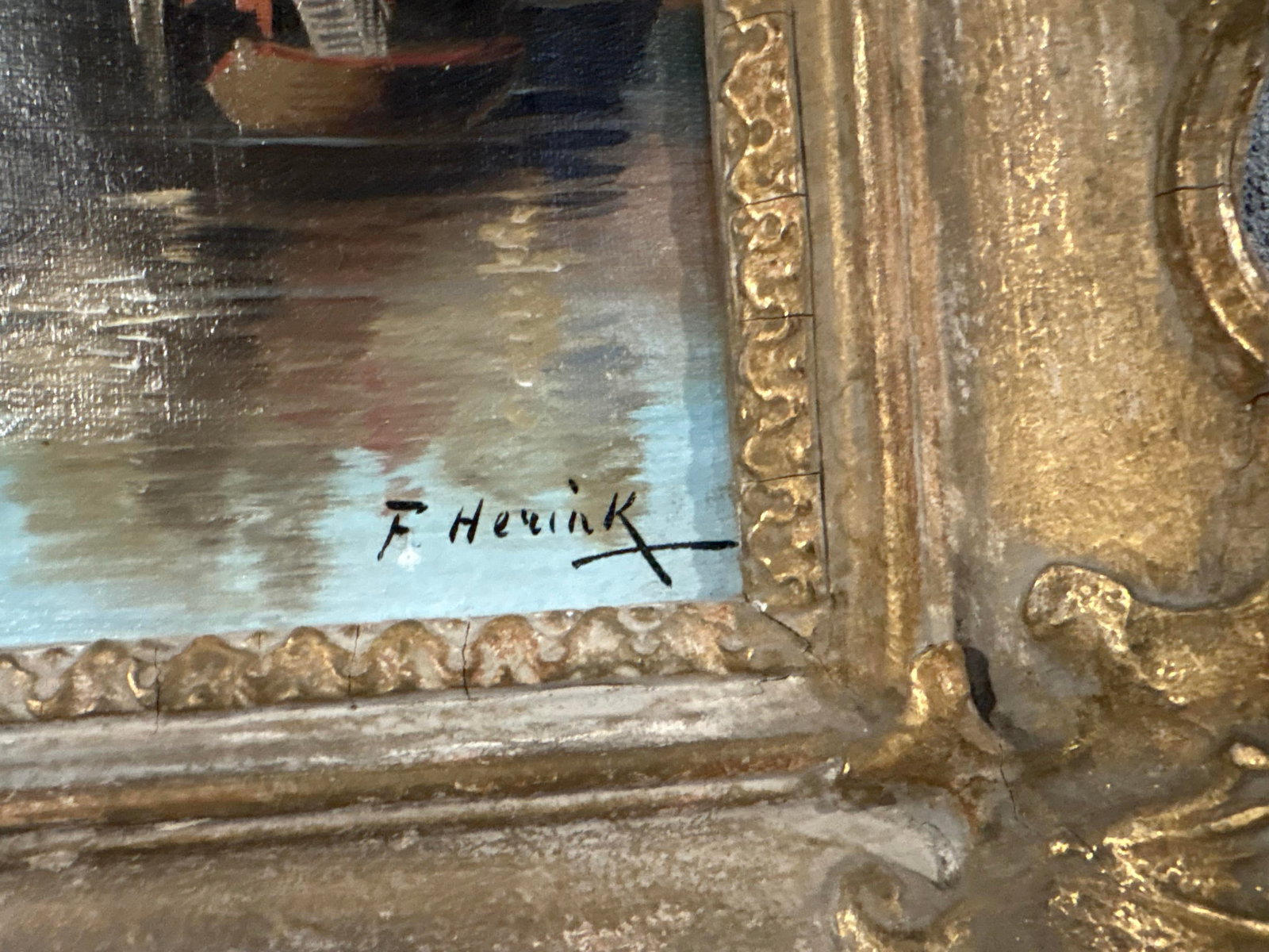 Late 19th Century Pair of Venetian Harbor Paintings "” Attributed to Karl Kaufmann (F. - 2