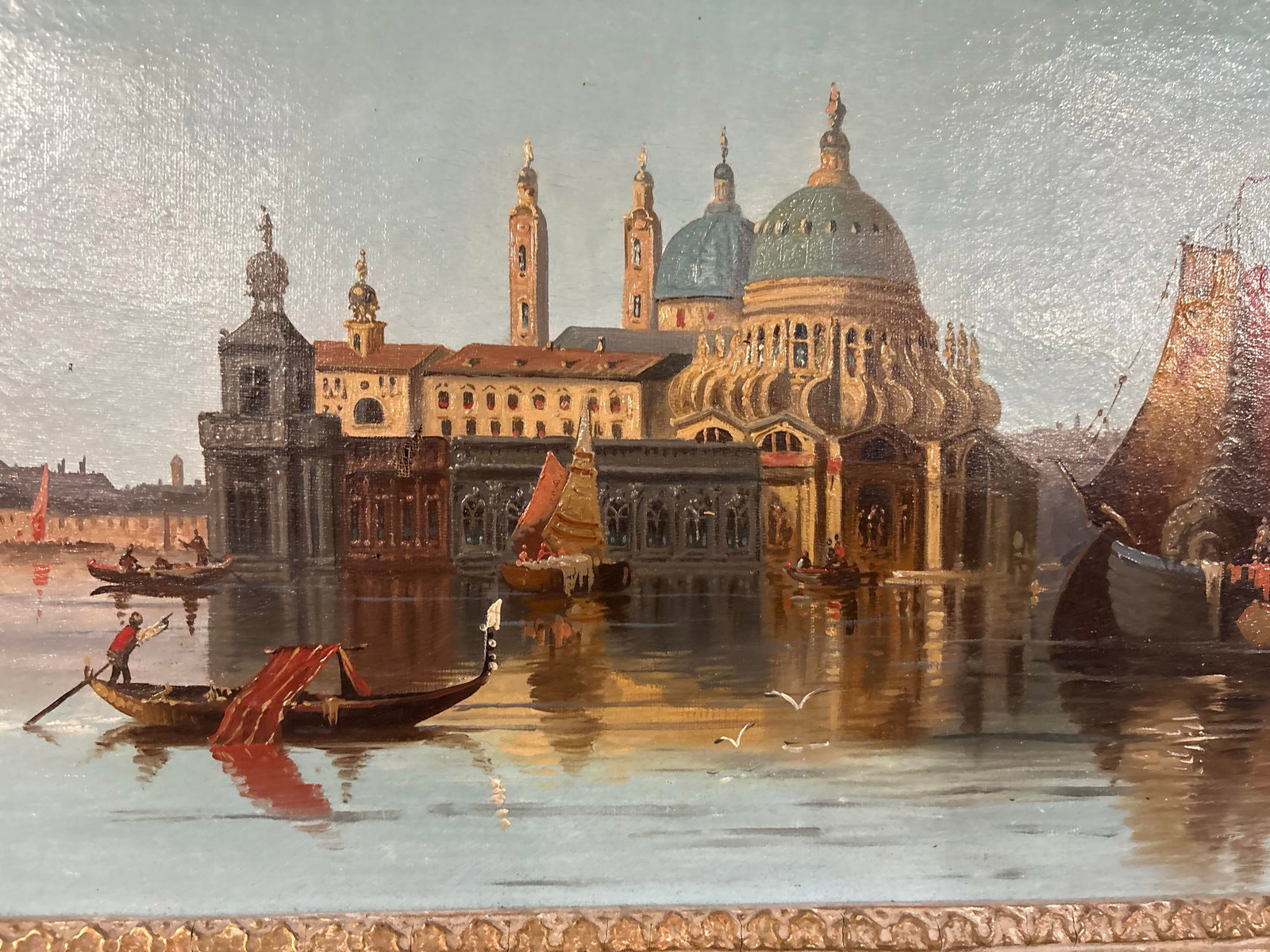 Late 19th Century Pair of Venetian Harbor Paintings "” Attributed to Karl Kaufmann (F. - 3