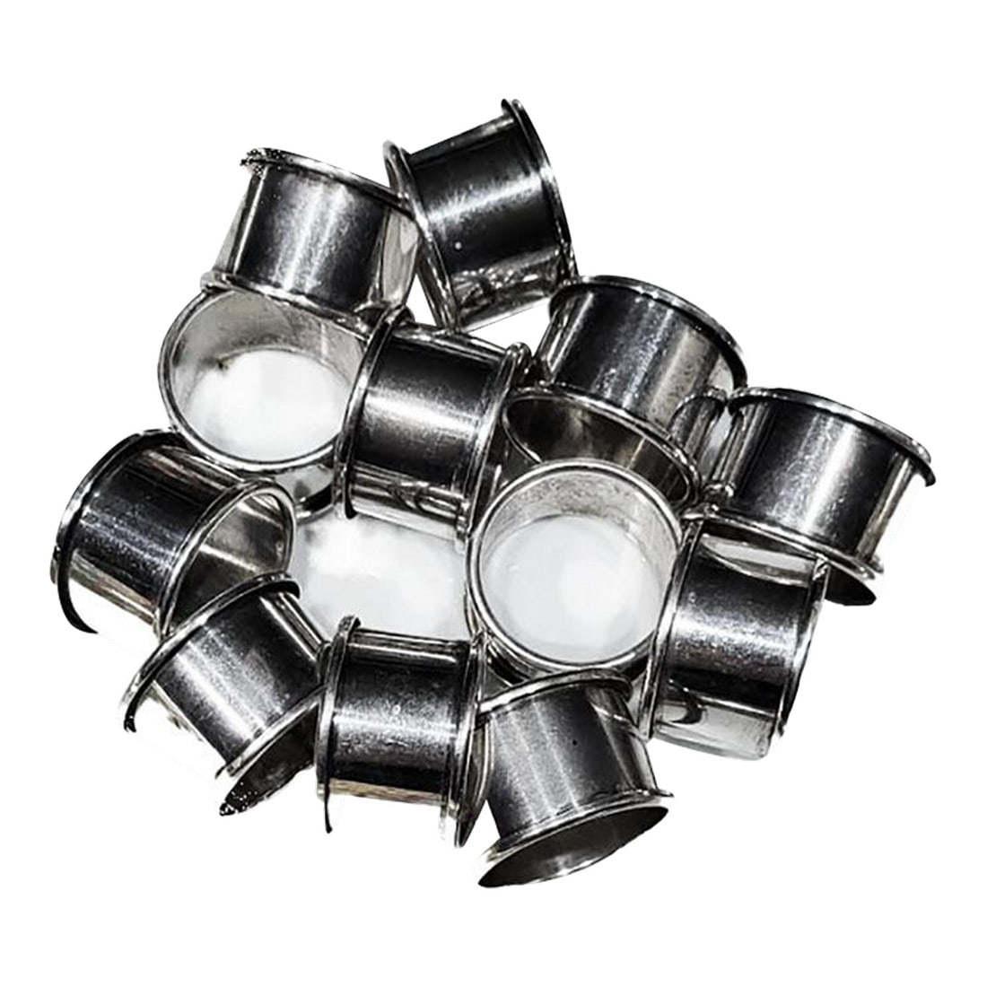 1960s Set of 12 Vintage Contemporary Silverplate Napkin Rings (1 of 5)