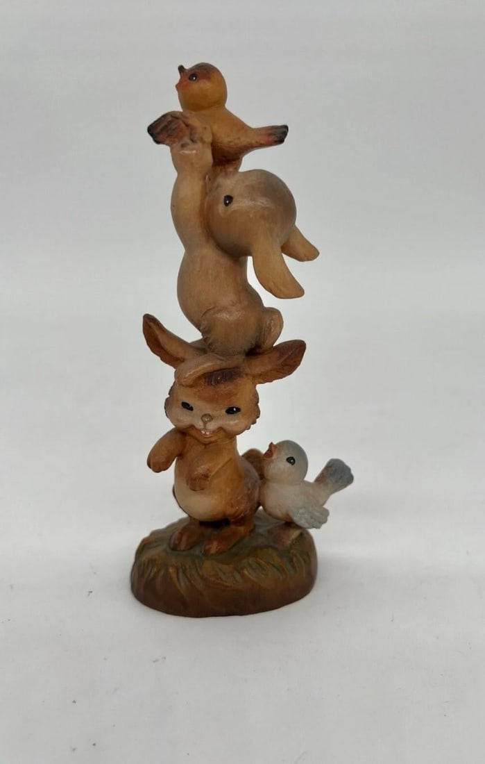 Vintage Jerrandiz Wooden Carved Figurine "Helping Hands" - 8