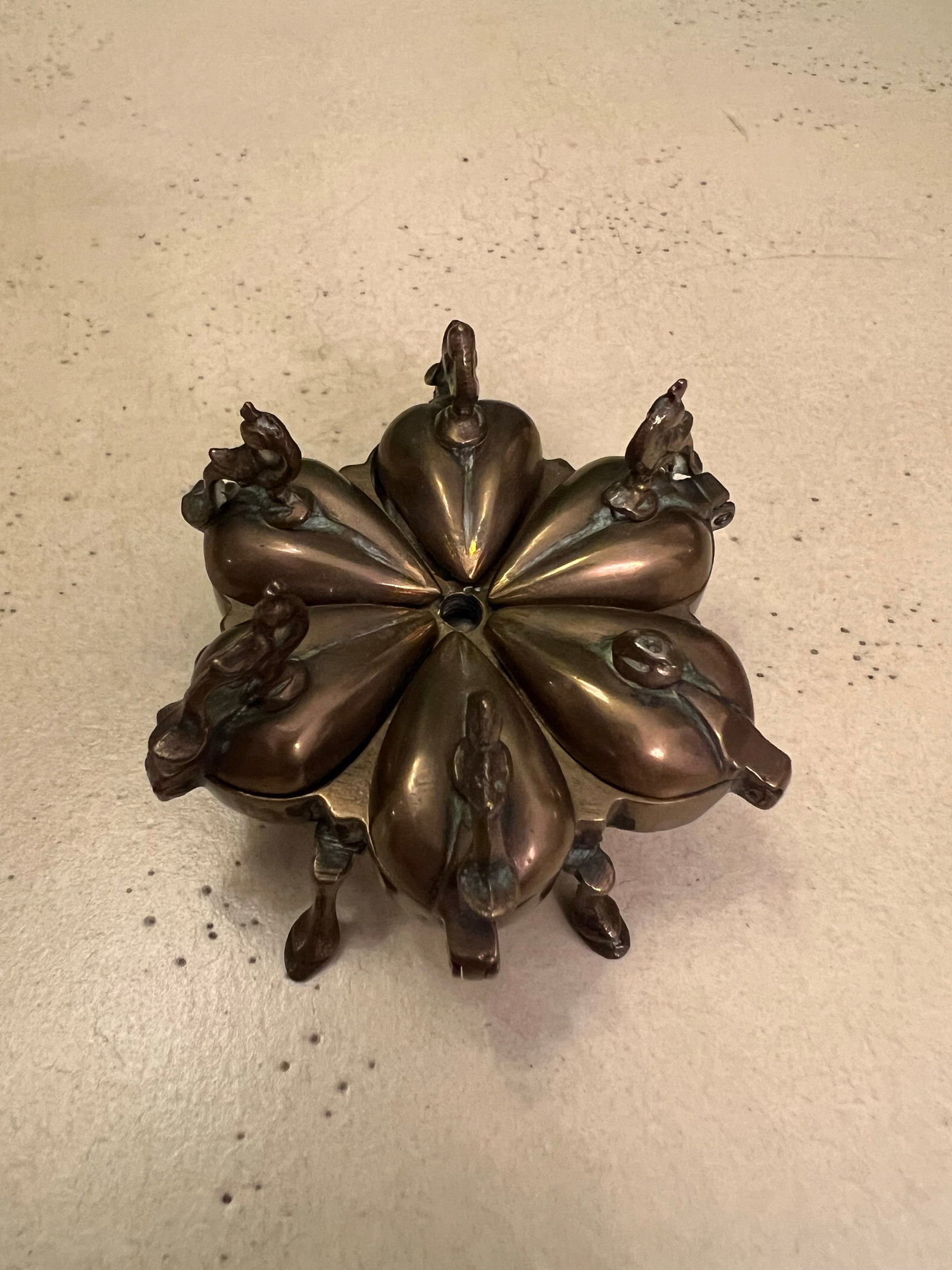 Antique Mughal Persian Peacock Cosmetic Box or Kumkum Box - 2