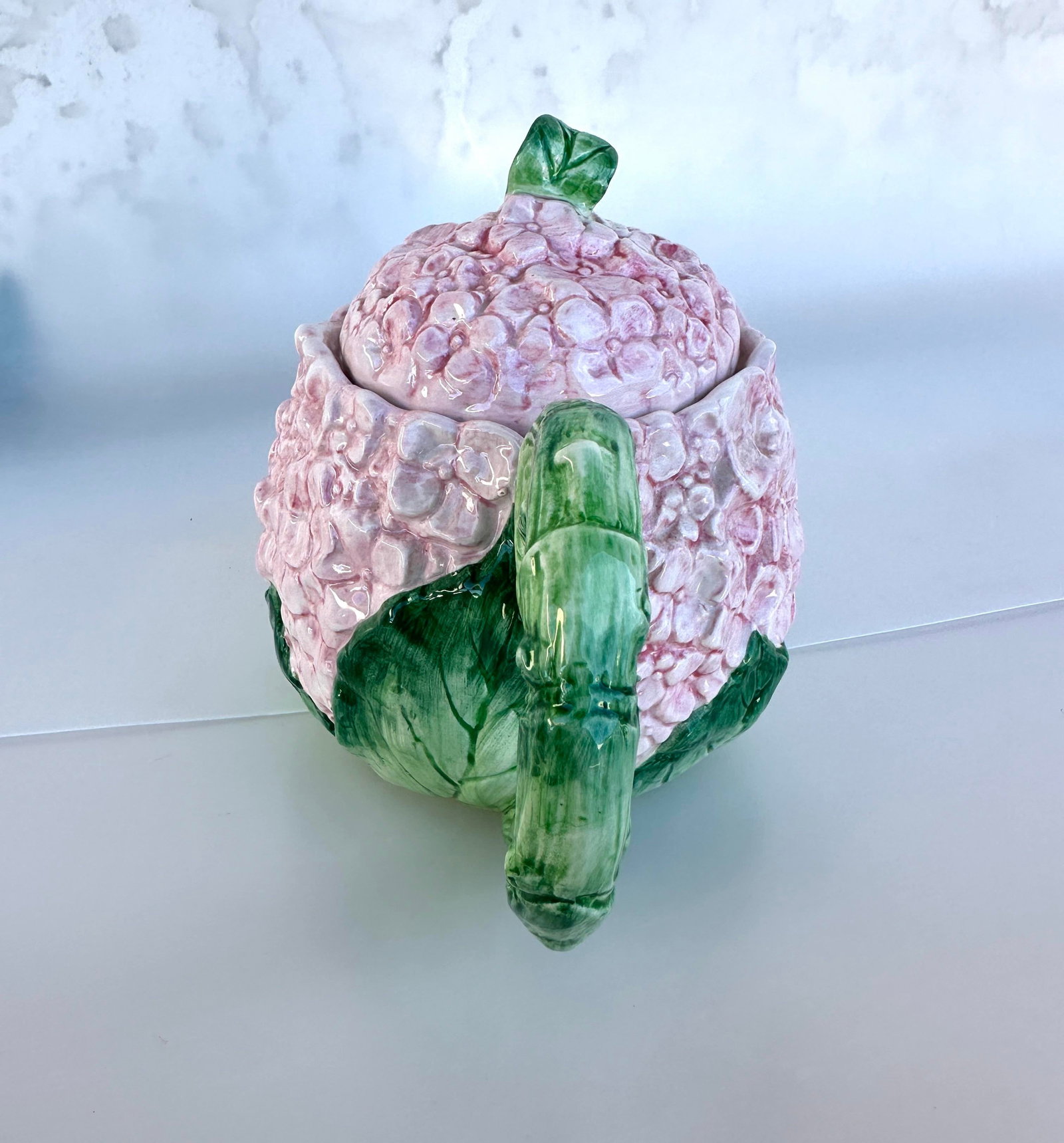 Fitz & Floyd Pink Hydrangea Tea Pot - 4
