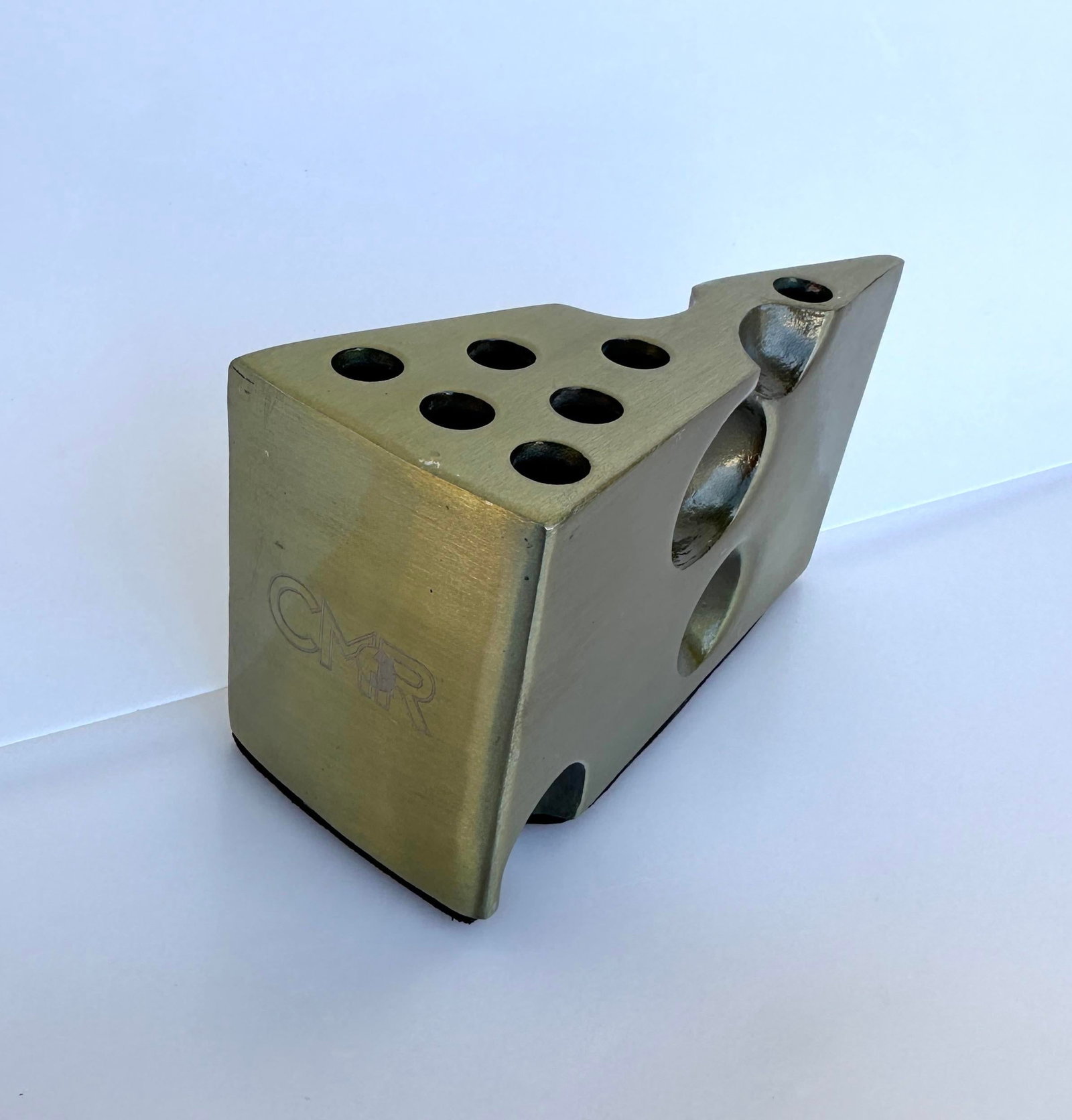 Vintage Brass Cheese Pen Holder - 2