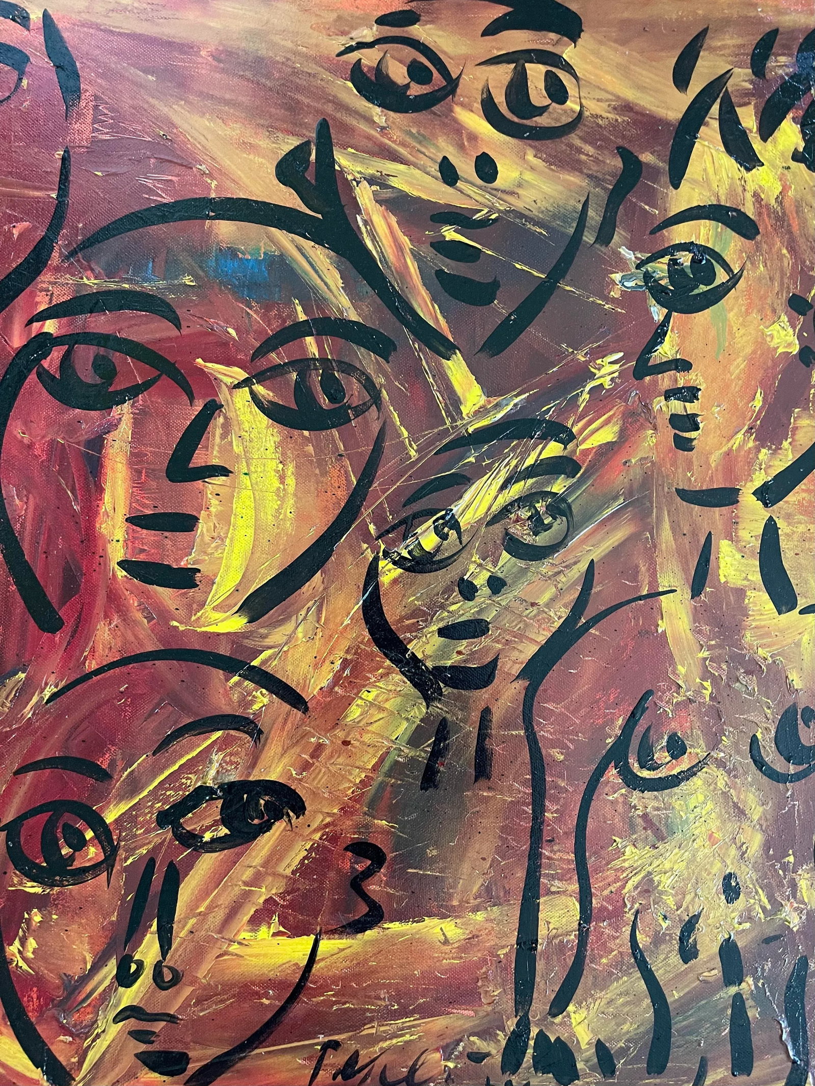 Late 20th Century Figurative Abstract Painting by Peter Keil - 4