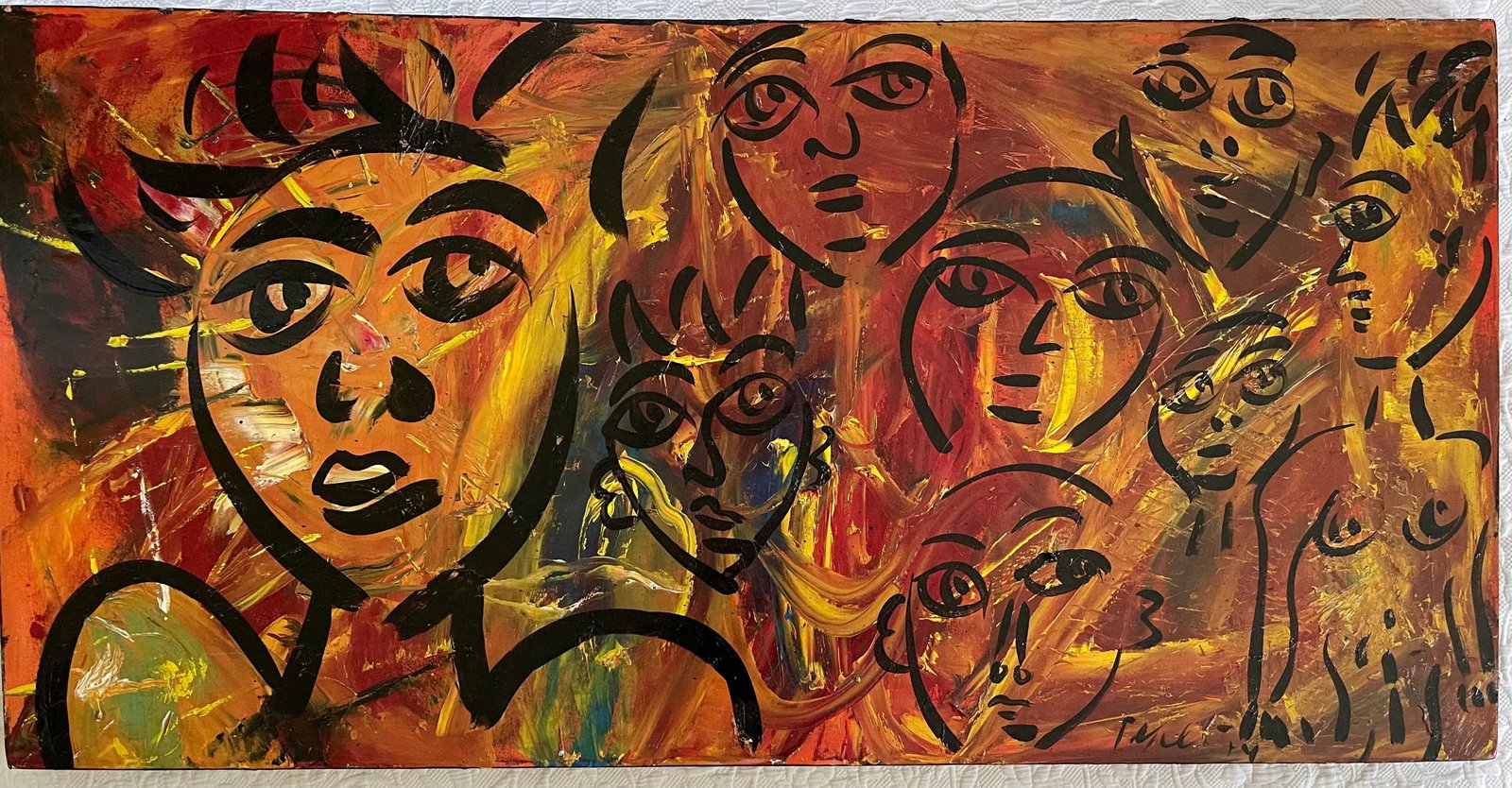 Late 20th Century Figurative Abstract Painting by Peter Keil - 7