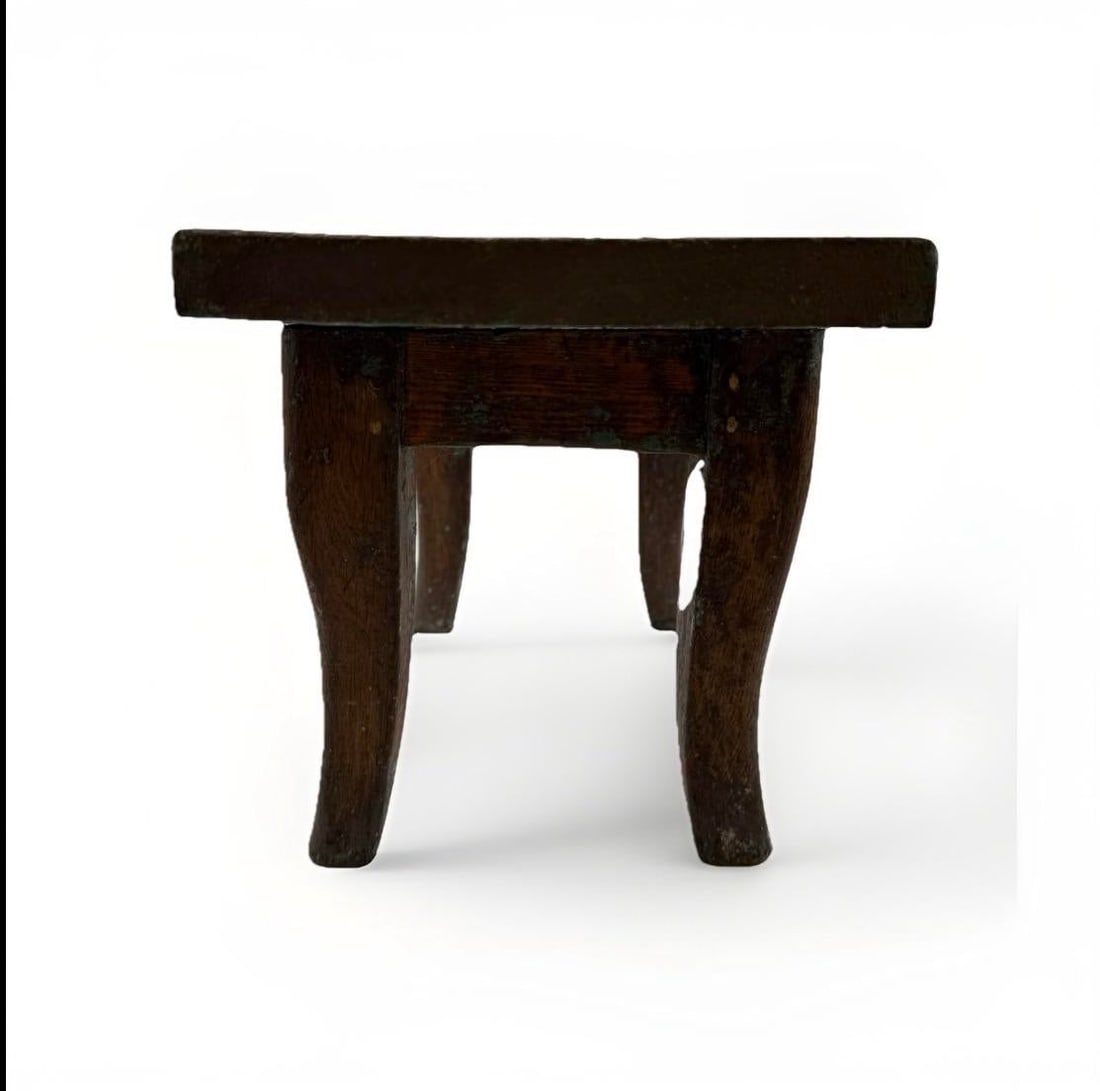 Antique Primitive Wooden Milking Foot Stool Rustic Farmhouse Patina, C. 1880-1920 - 6