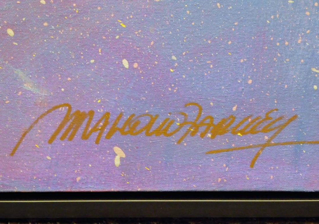 Malcolm Farley "Untitled" Cowboy Horses Original Oil on Canvas Hand Signed Framed - 8