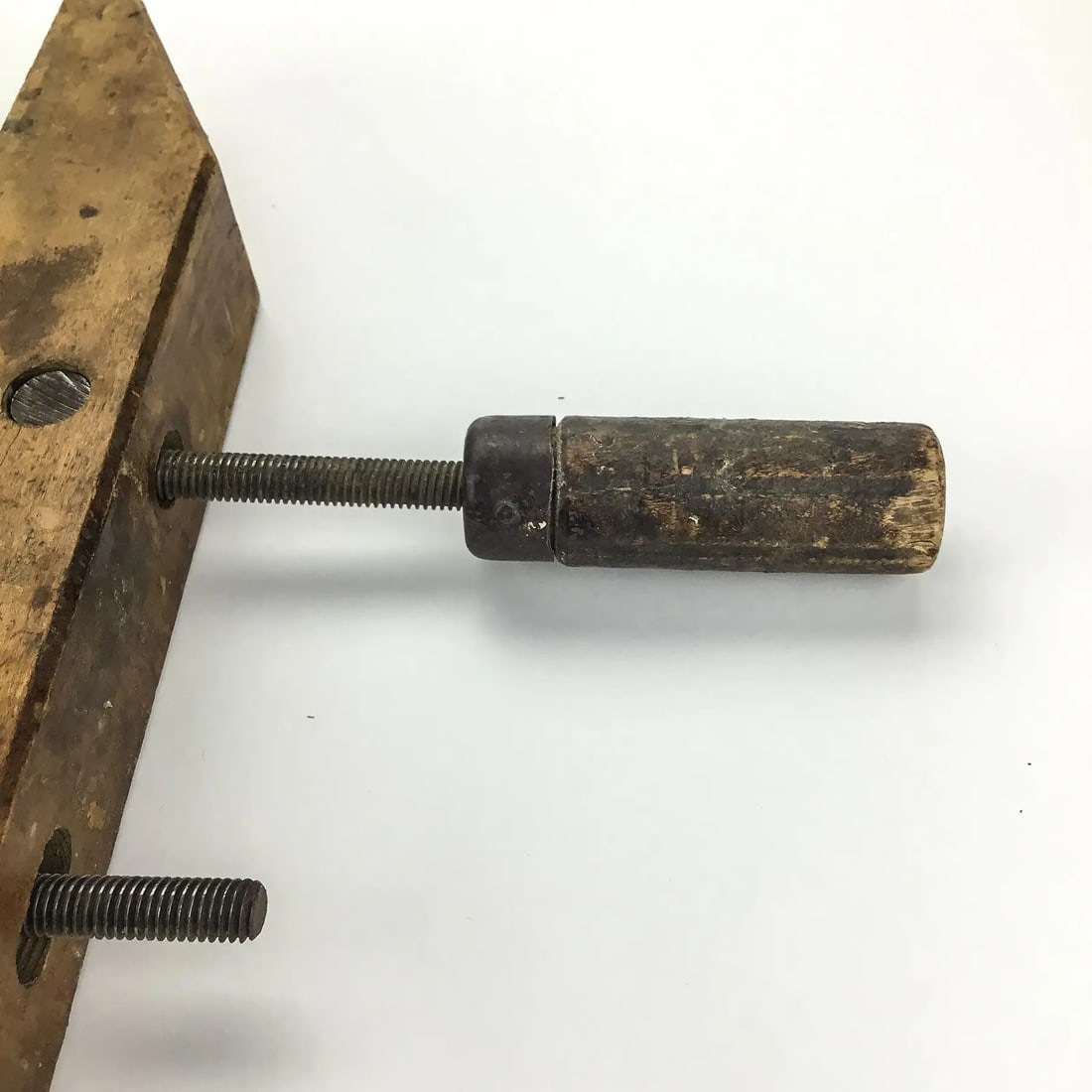 Vintage Solid Wood Carpenter Screw Clamp - 7