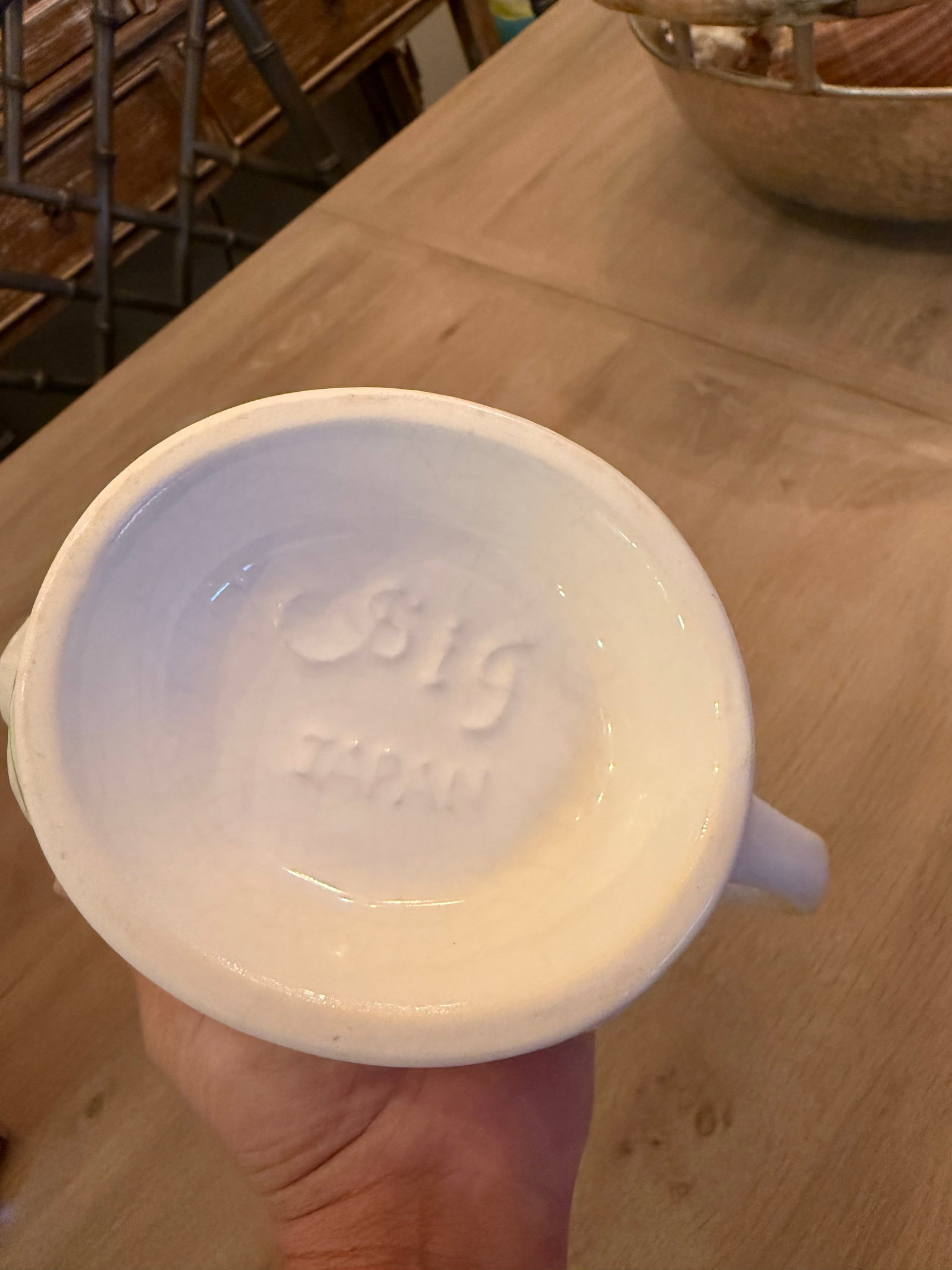 Vintage White Ceramic Gravy Boat Fruit Design - 4