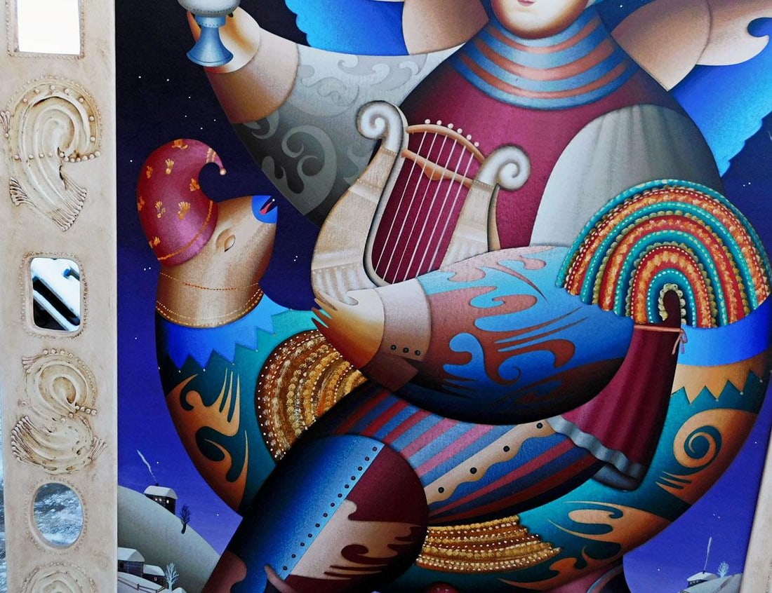 Anton Arkhipov Moon Light Hand Signed Original Paining Custom Framed by Artist - 5