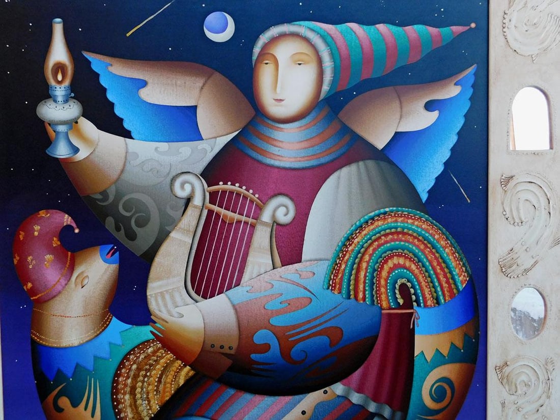 Anton Arkhipov Moon Light Hand Signed Original Paining Custom Framed by Artist - 6