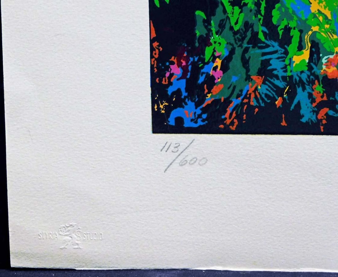 LeRoy Neiman "American Gold" Hand Signed & # Serigraph Sports Olympic Unframed - 5