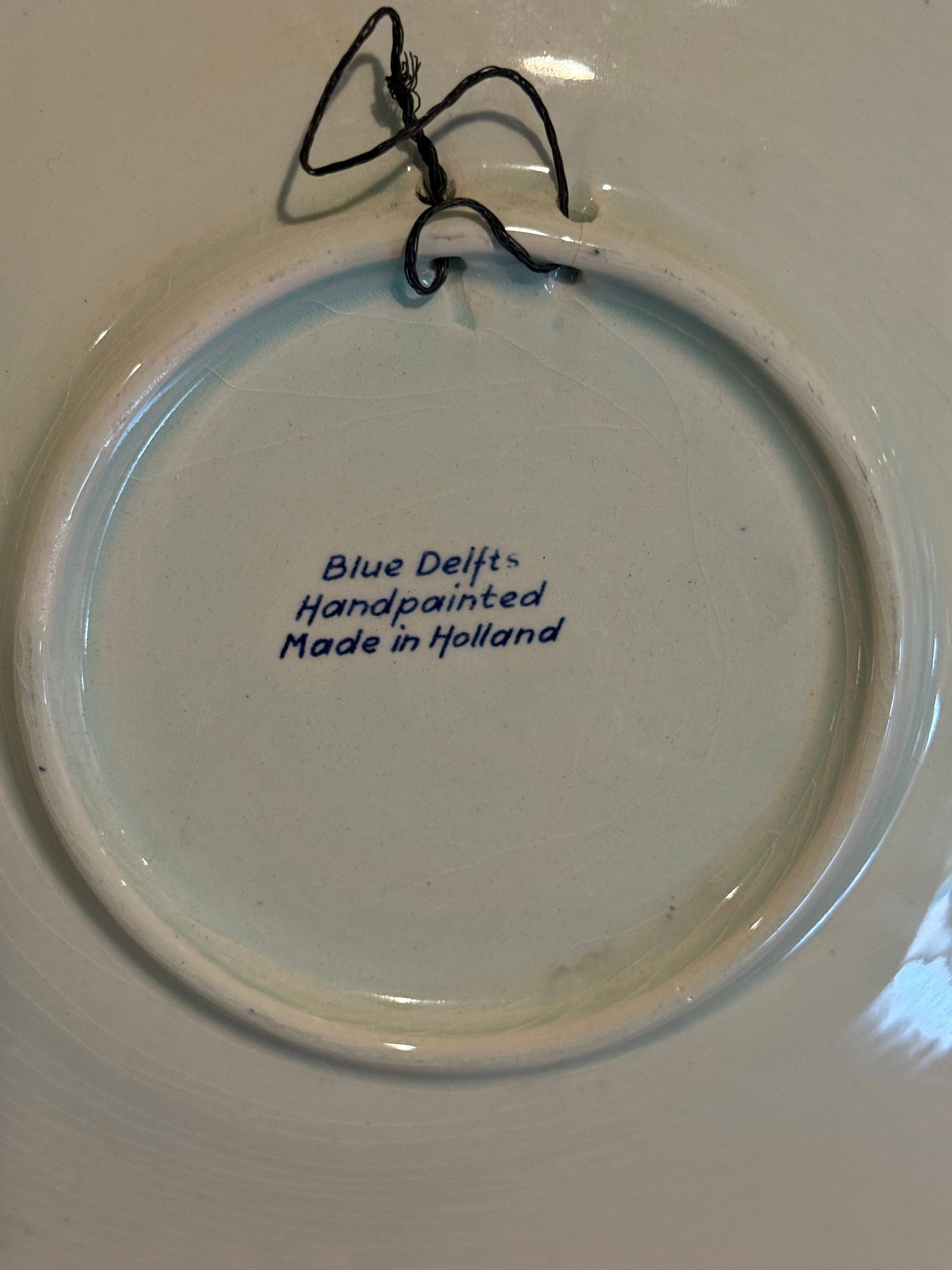 Vintage Delft Blue Portrait Plate Featuring the Laughing Cavalier by Frans Hals - 5