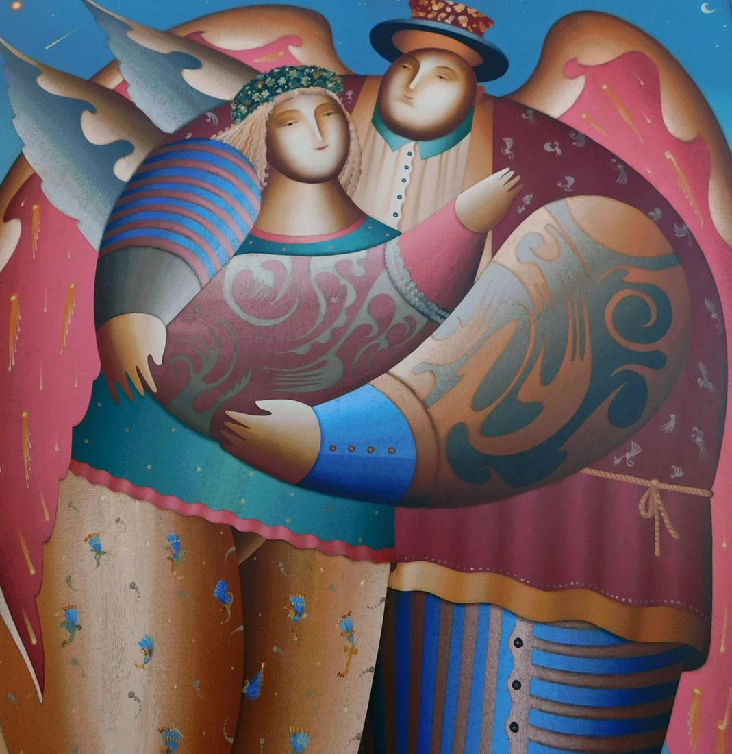 Anton Arkhipov Enamored Original Russian Painting With Custom Frame Art Artwork - 7