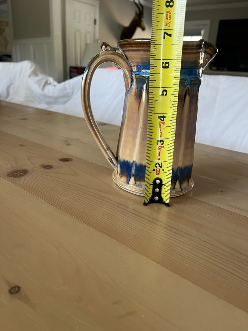 Greg Olson Wheel-Thrown Pottery Pitcher Made in Usa - 6