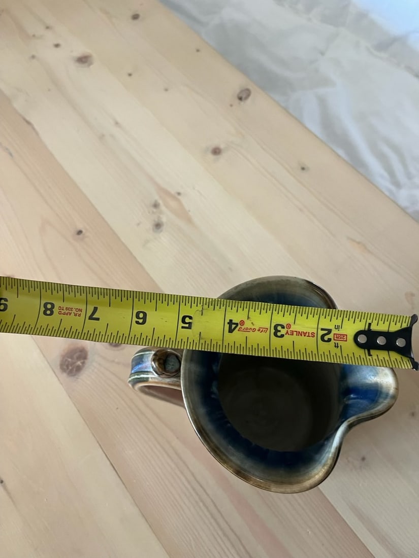 Greg Olson Wheel-Thrown Pottery Pitcher Made in Usa - 7