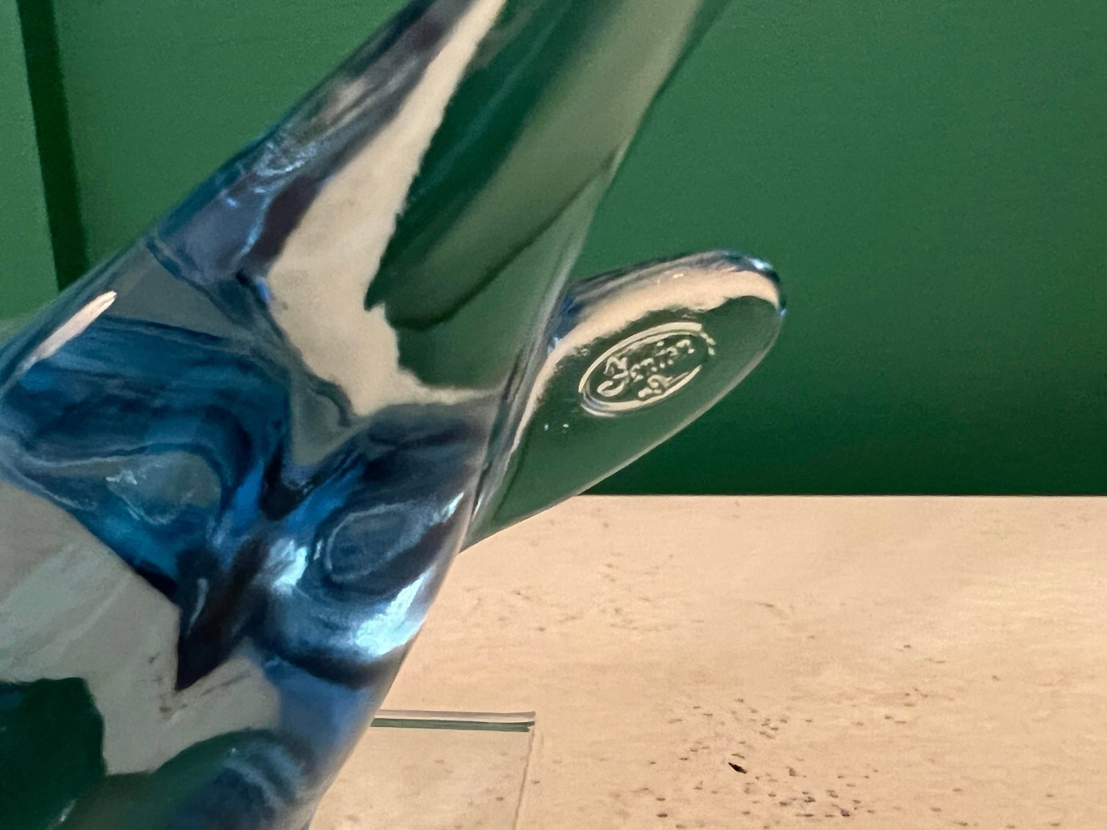 Fenton Aquamarine Glass Bird of Happiness - 10