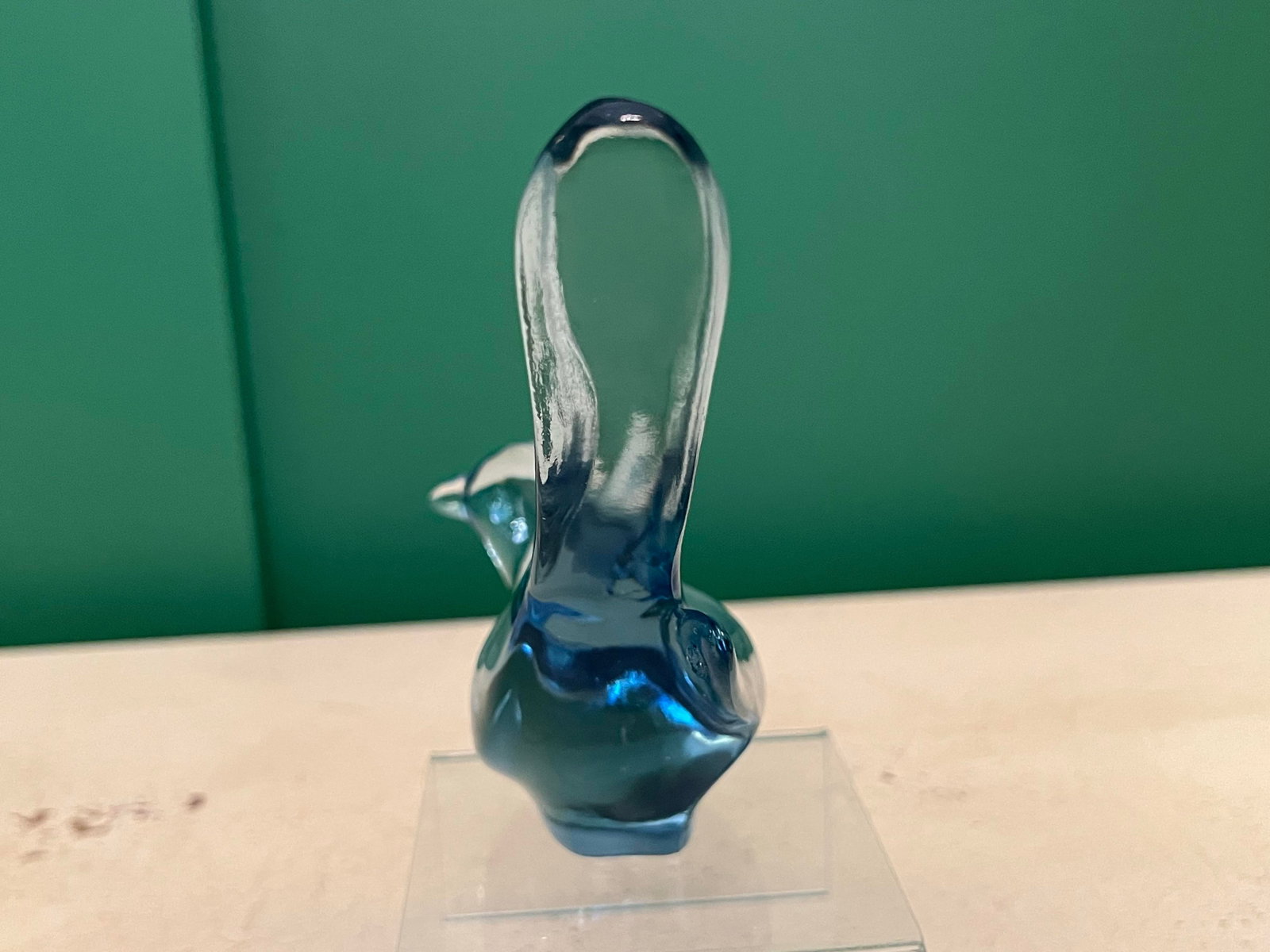 Fenton Aquamarine Glass Bird of Happiness - 5