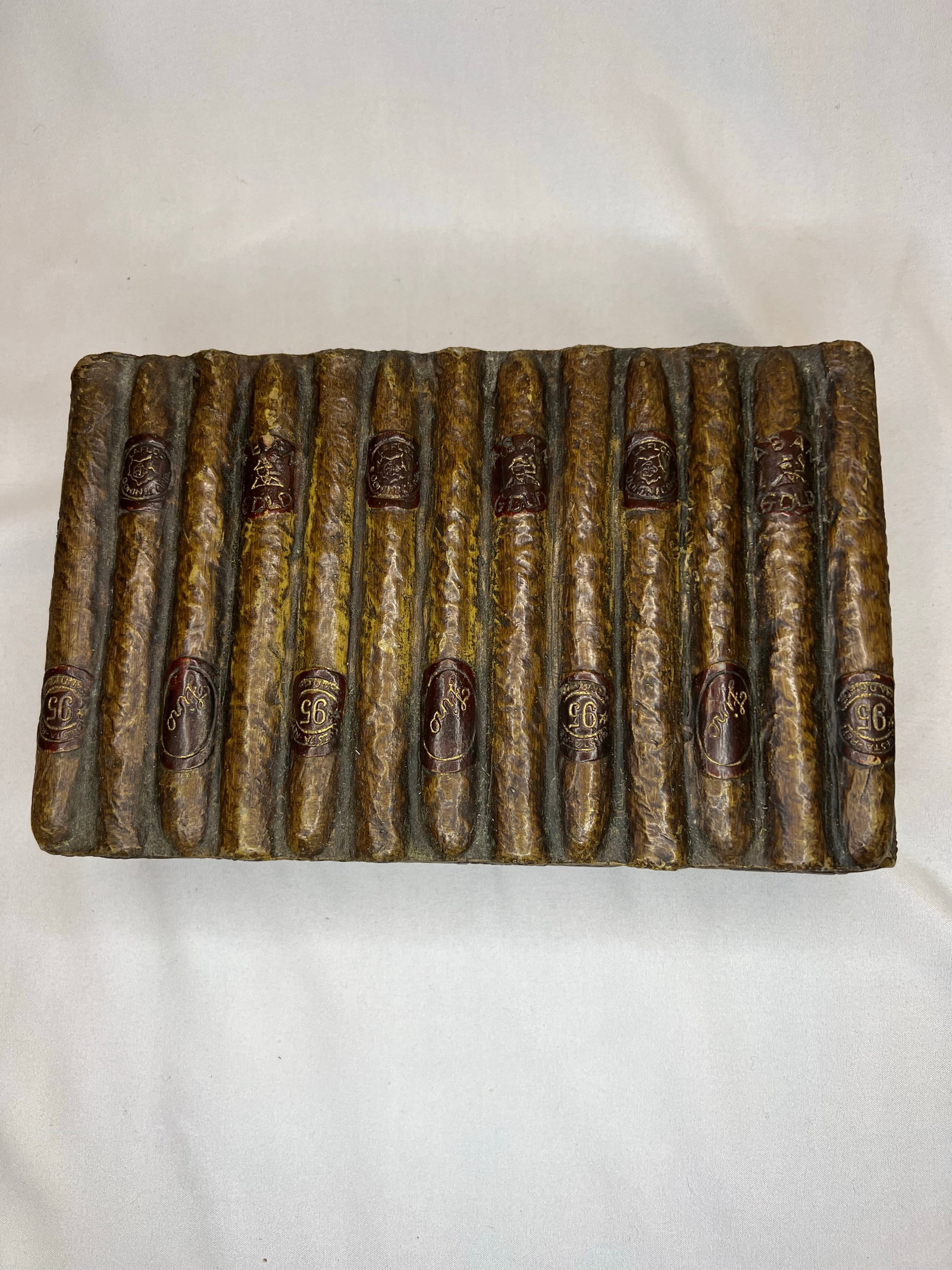 Vintage Cigar Covered Box - 11