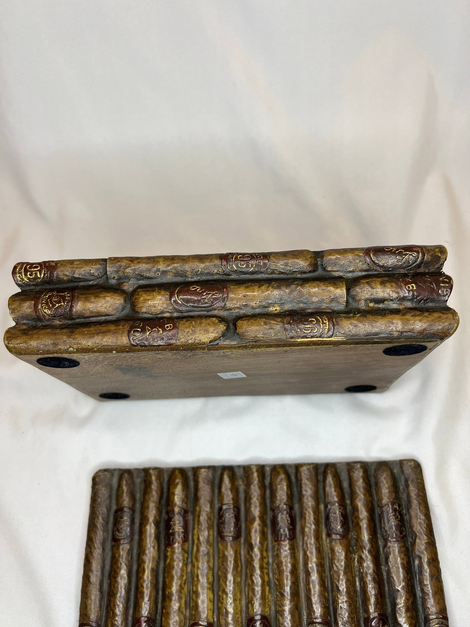 Vintage Cigar Covered Box - 7